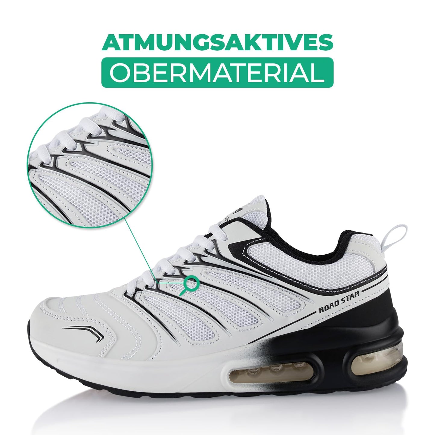 Fusskleidung® Damen Herren Sportschuhe Dämpfung Sneaker leichte Laufschuhe