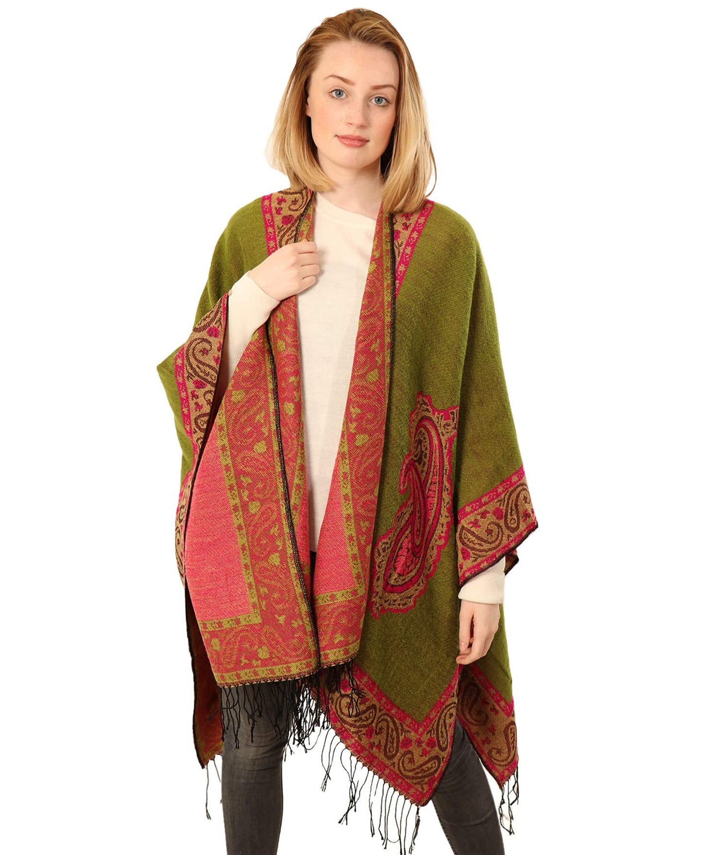 DiaryLook Damen Poncho Schal Winter Cardigan Übergroße Cape Elegant Poncho Für Frauen Umhang Damen Warm Geschenk Für Mutter