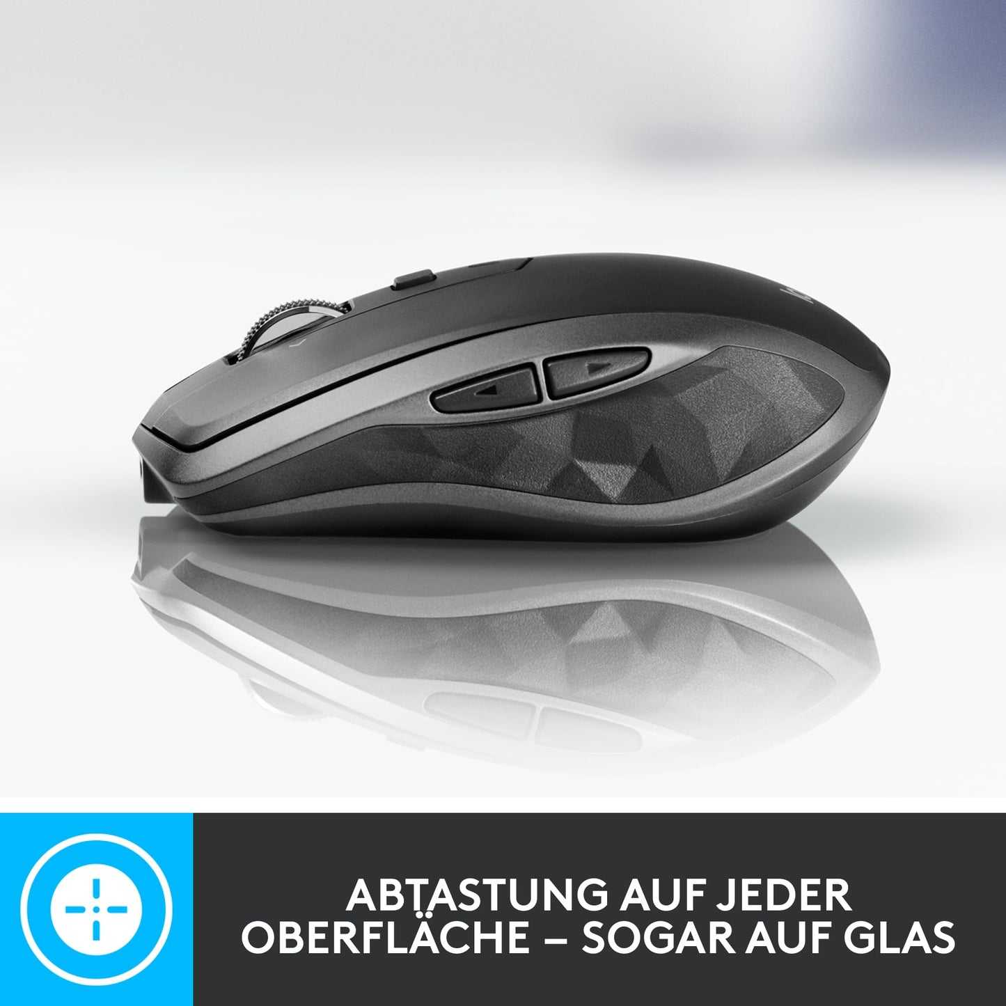 Logitech MX Anywhere 2S Bluetooth Edition kabellose Maus, mehrere Oberflächen, superschnelles Scrollen, aufladbar, mobil, Verbindung zu bis zu 3 Mac/PC-Computern - Graphit