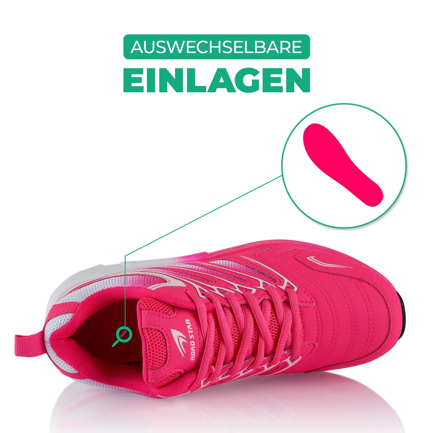 Fusskleidung® Damen Herren Sportschuhe Dämpfung Sneaker leichte Laufschuhe