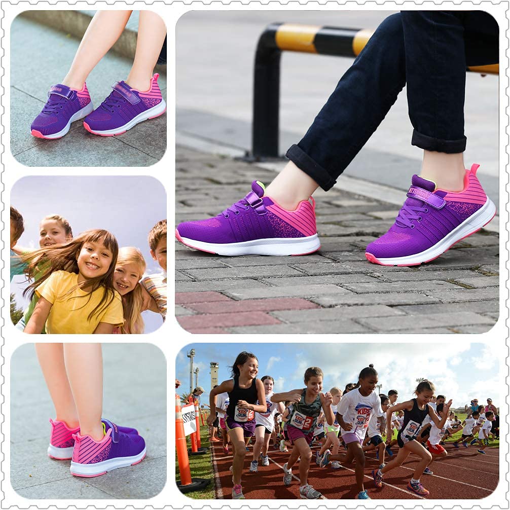 Mitudidi Unisex-Kinder Turnschuhe Mädchen Sportschuhe Leicht Atmungsaktiv Laufschuhe Outdoor Fitnessschuhe Sneaker Hallenschuhe