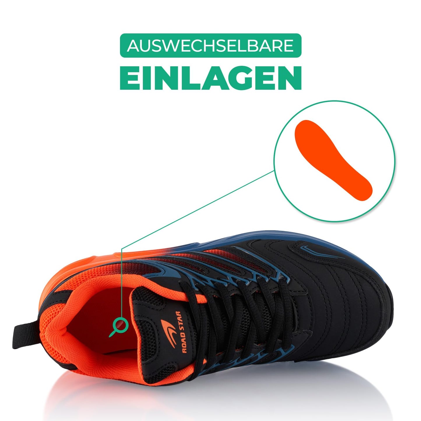 Fusskleidung® Damen Herren Sportschuhe Dämpfung Sneaker leichte Laufschuhe