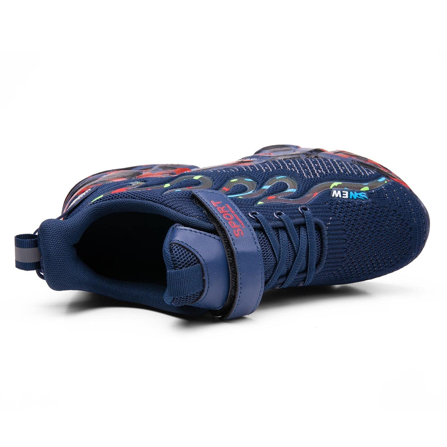 Qvxkd Turnschuhe Mädchen Schuhe turanschuhe Jungen Hallenschuhe Junge Sportschuhe Kinder Mesh Atmungsaktiv Kinderschuhe Outdoor Laufschuhe Sneaker Klettverschluss Wanderschuhe 28EU-39EU