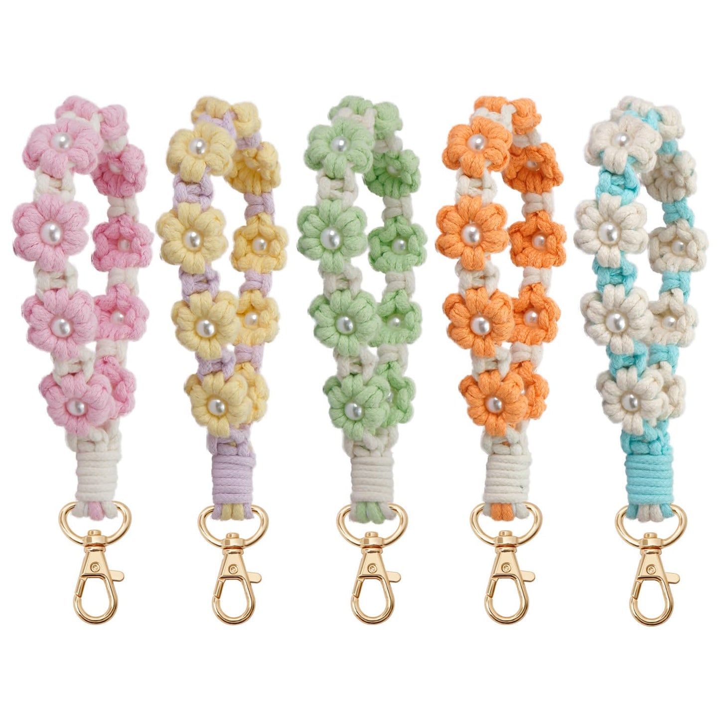 AOKSUNOVA Key Ring Band Macrame Lanyard Short Key Pendant Girls Gift for Women