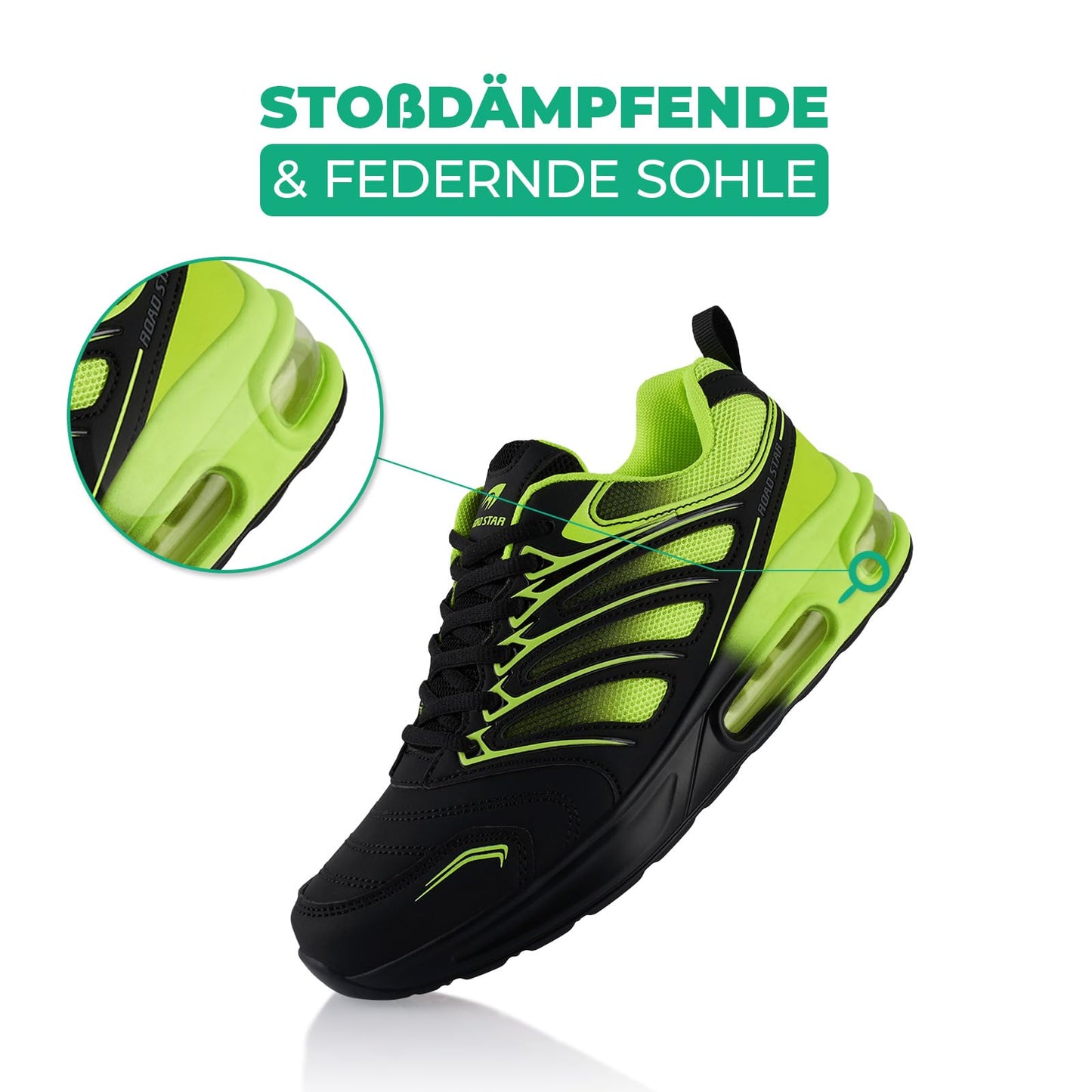 Fusskleidung® Damen Herren Sportschuhe Dämpfung Sneaker leichte Laufschuhe