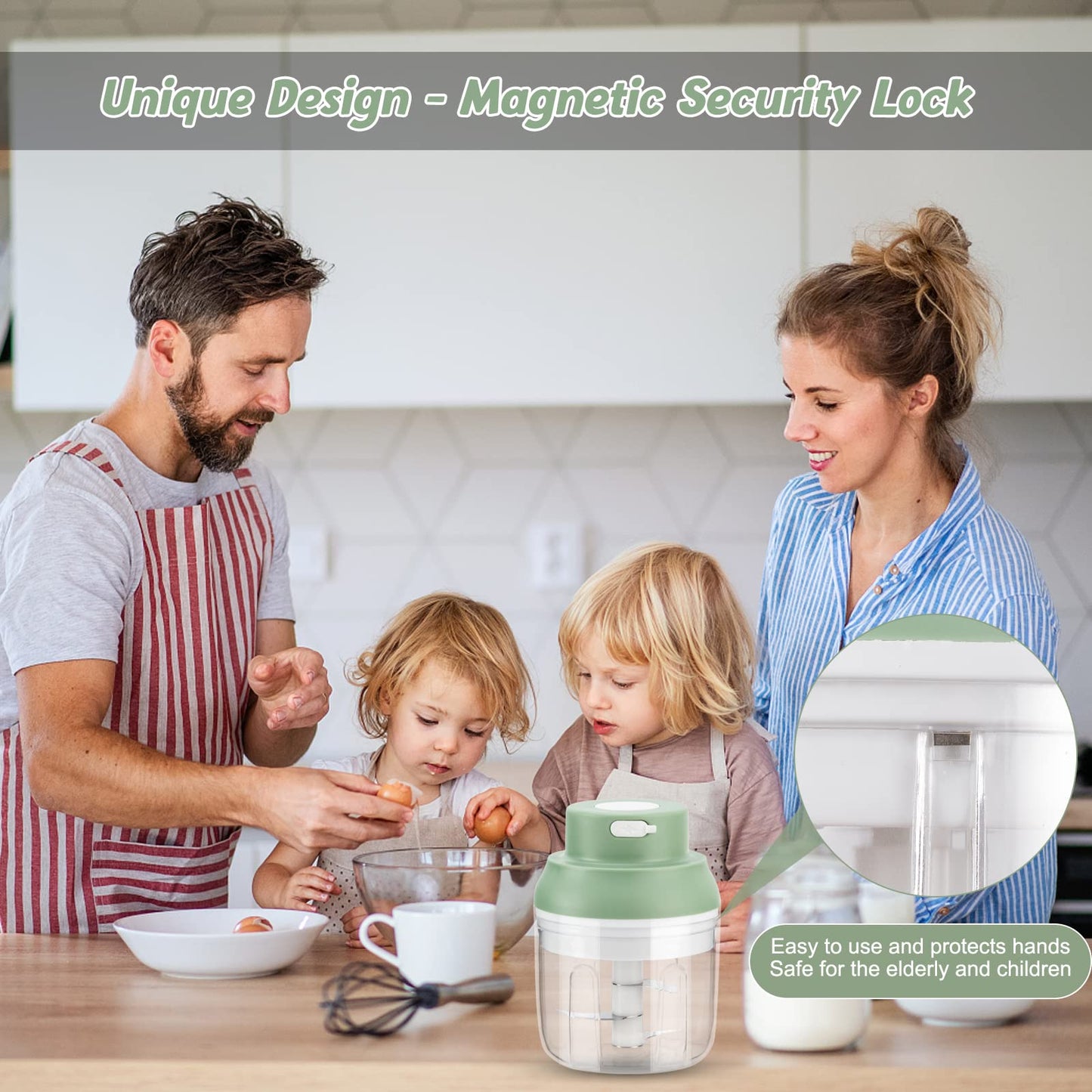 ORHOMELIFE Zwiebelschneider Elektrisch Gemüseschneider 250ml Zwiebel Zerkleinerer, Multizerkleinerer Onion Cutter Food Chopper, Küchen Zubehör für Gemüse, Obst, Nüsse