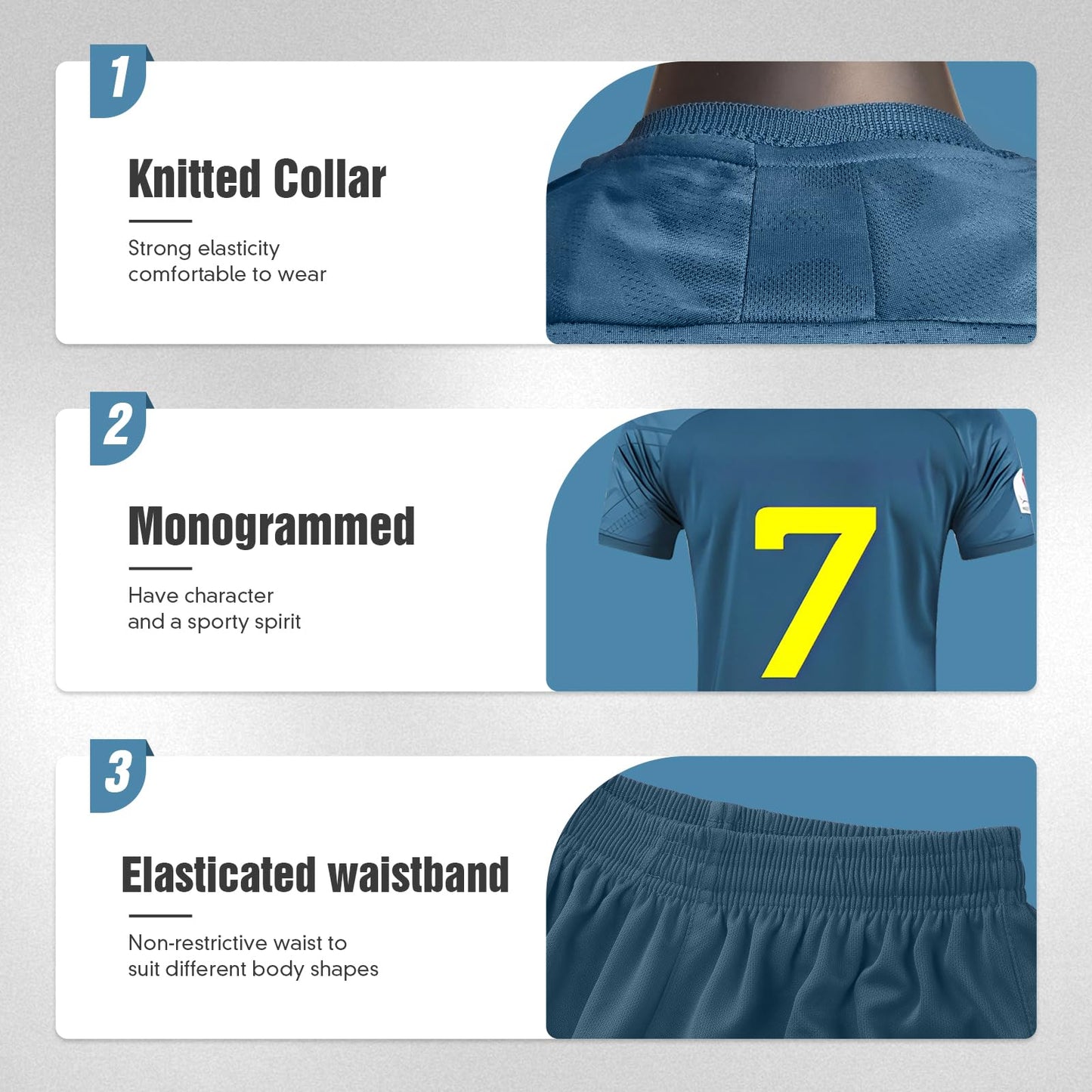 Sternstunde Trikot Sets Kinder, Hause/Auswärts Fußballtrikot für Kinder,Herren Jungen Fussball Jersey Football Trikots, Sportshirt Junge Football Training Tshirts Shorts und Socken Anzug