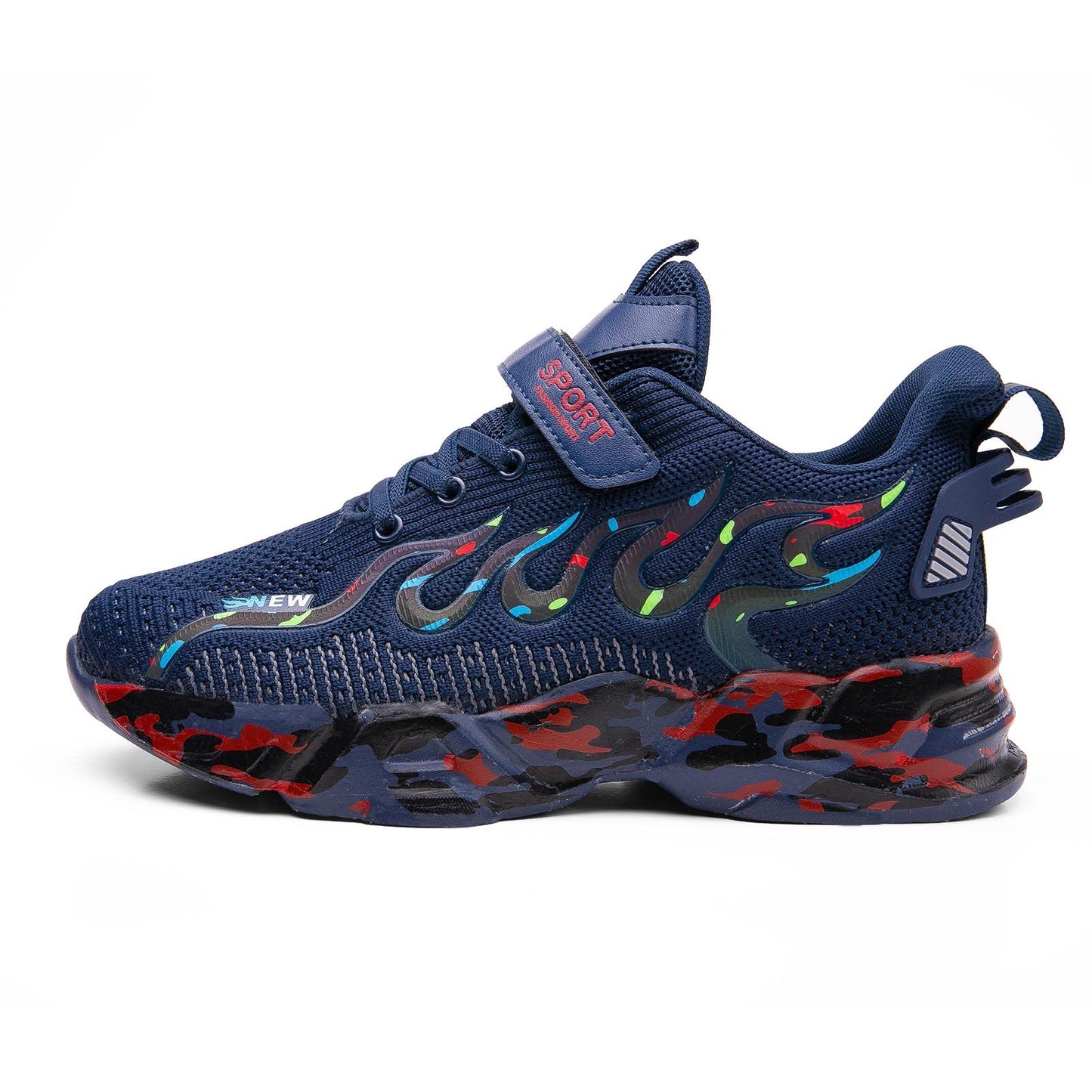 Qvxkd Turnschuhe Mädchen Schuhe turanschuhe Jungen Hallenschuhe Junge Sportschuhe Kinder Mesh Atmungsaktiv Kinderschuhe Outdoor Laufschuhe Sneaker Klettverschluss Wanderschuhe 28EU-39EU