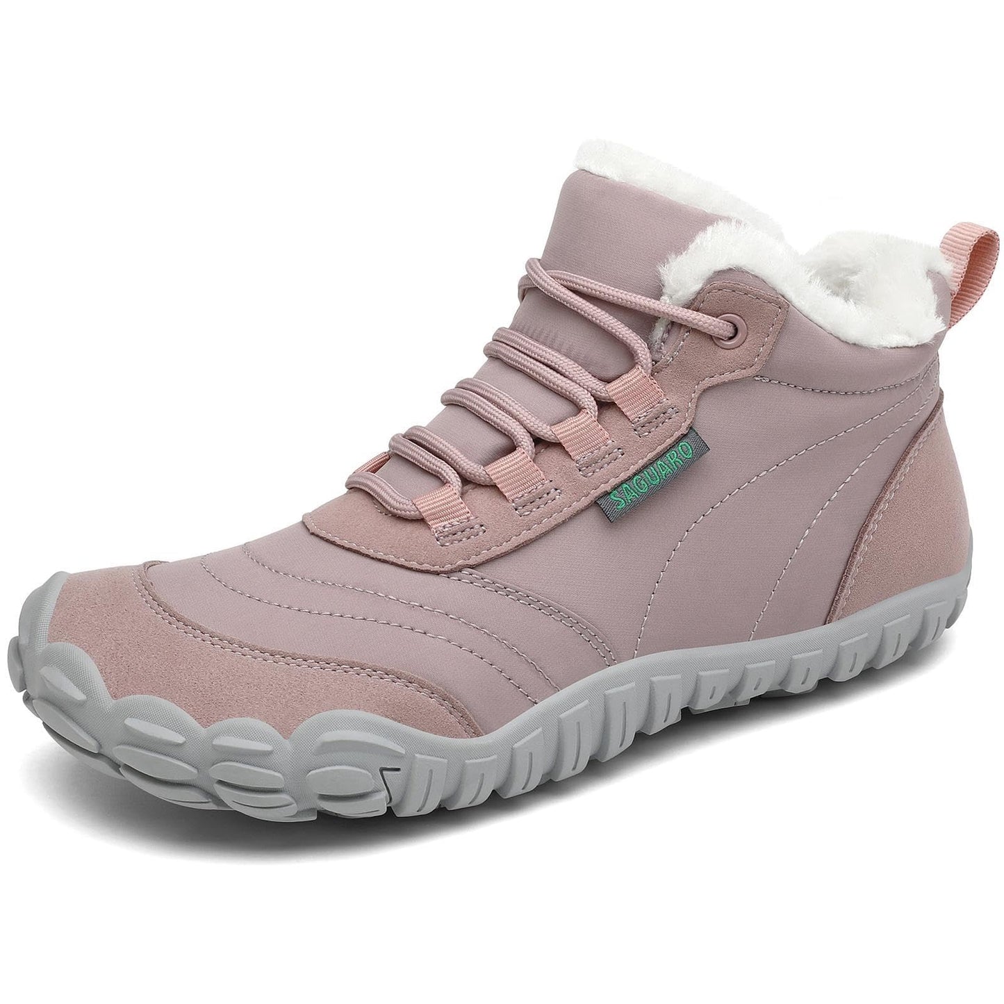 SAGUARO Winter Barfußschuhe Warm Gefüttert Winterschuhe für Damen Herren,EU Gr.36-48