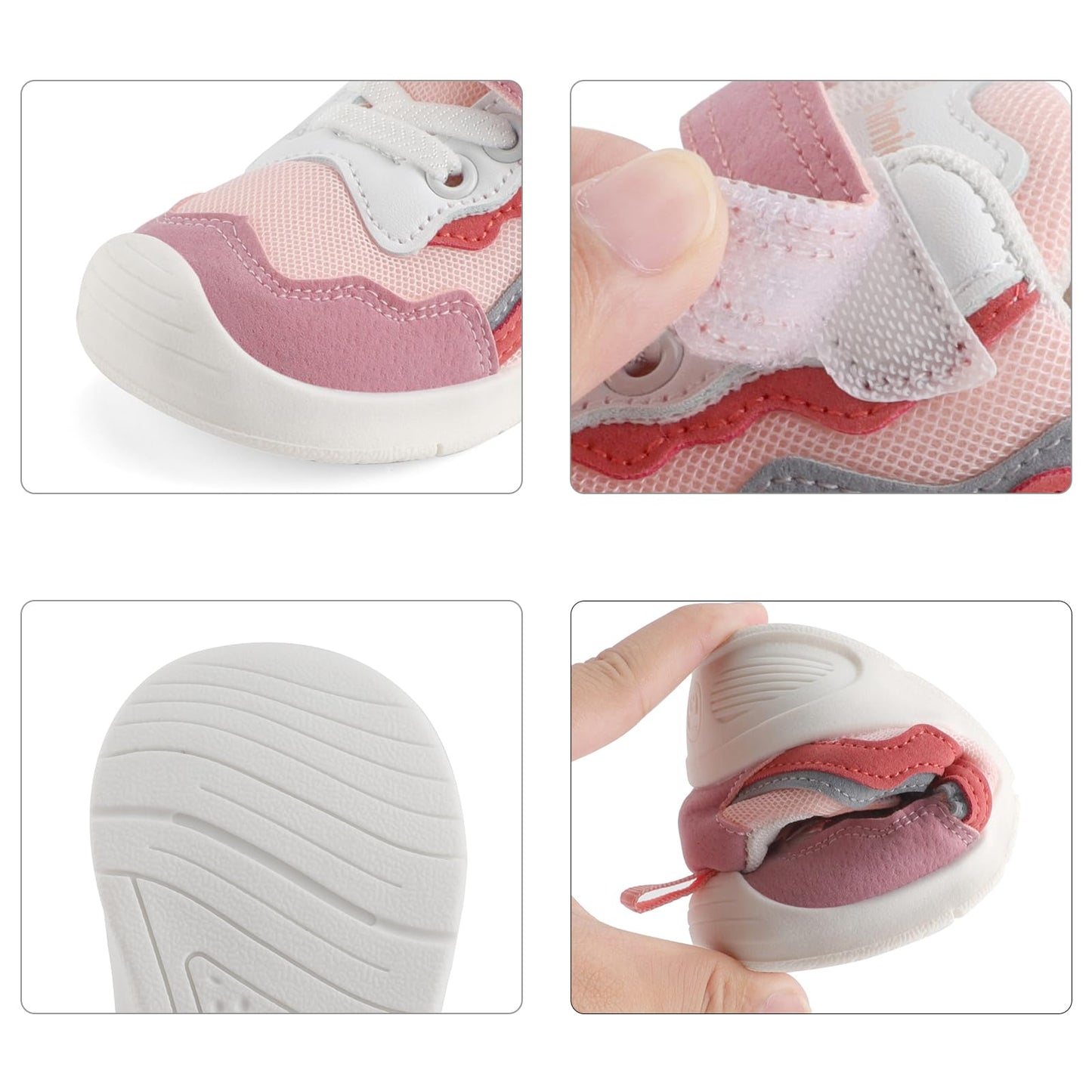 LACOFIA Baby First Walking Shoes Toddler Non-Slip Rubber Sole Trainers