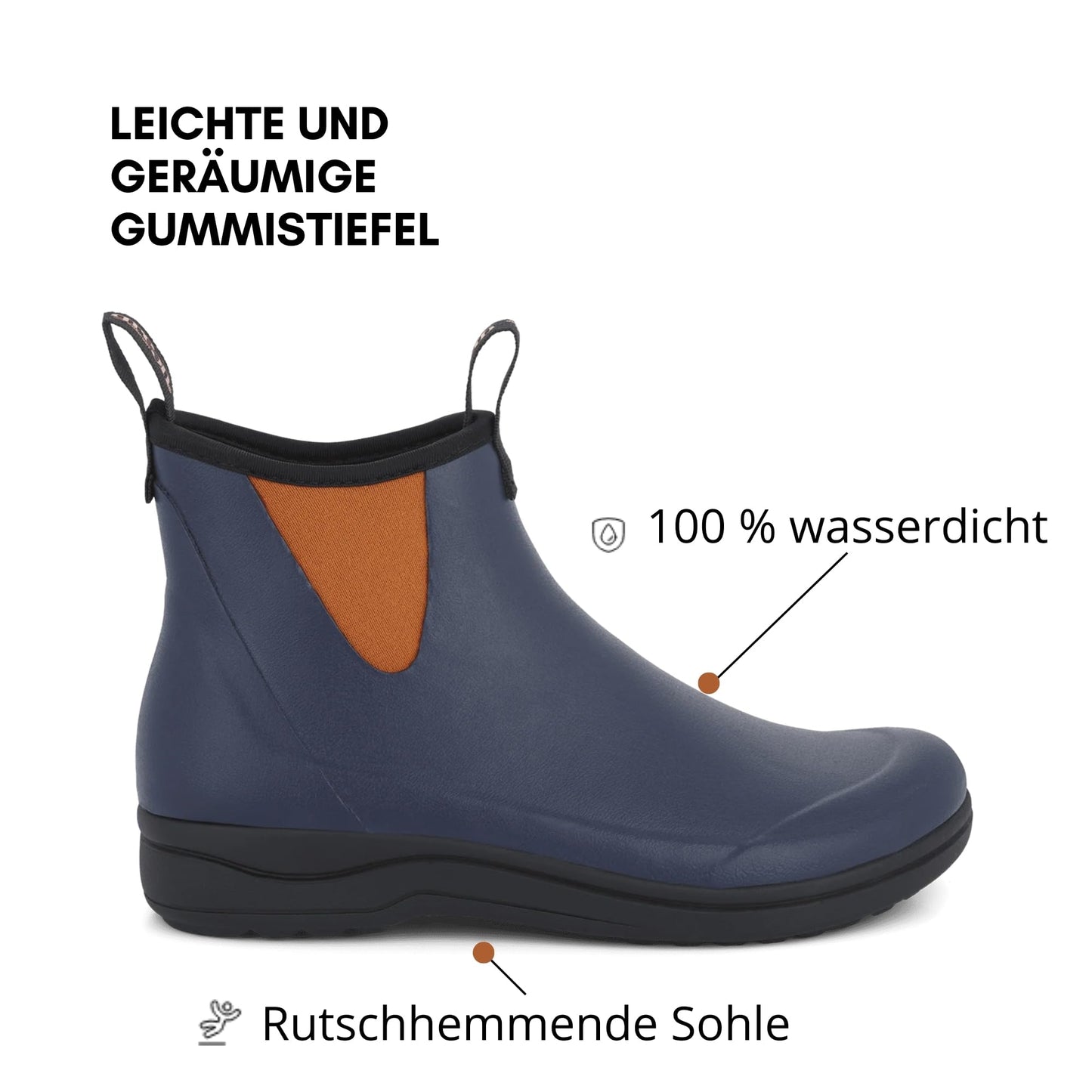 Green Comfort Gummistiefel Damen Halbhoch | Wasserdicht Gummistiefel Damen Kurz für Outdoor und Garten