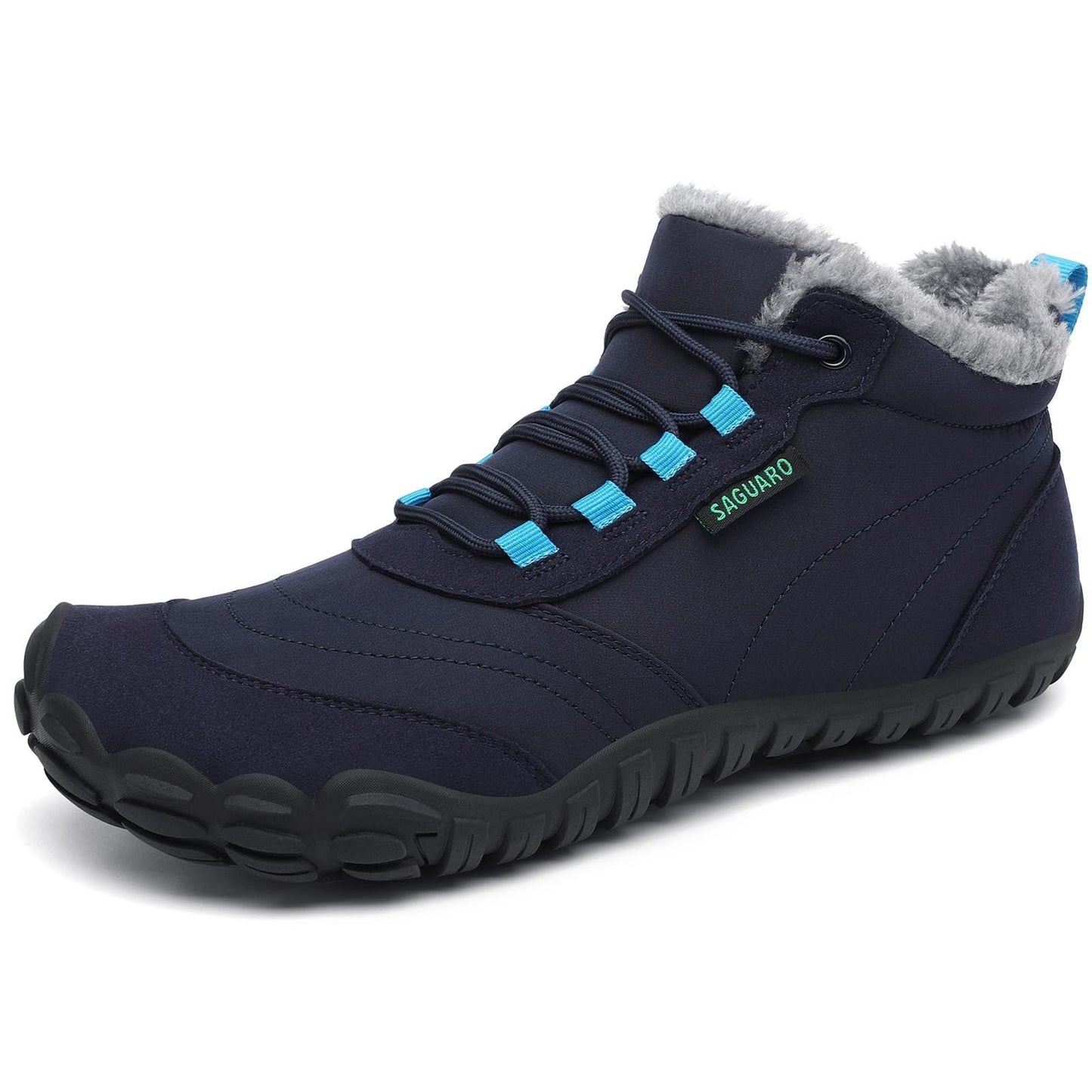SAGUARO Winter Barfußschuhe Warm Gefüttert Winterschuhe für Damen Herren,EU Gr.36-48