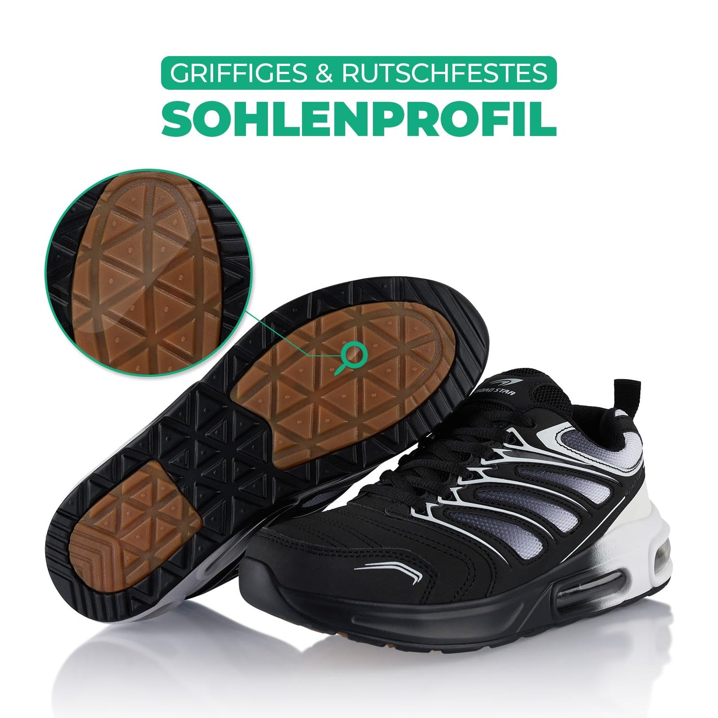 Fusskleidung® Damen Herren Sportschuhe Dämpfung Sneaker leichte Laufschuhe