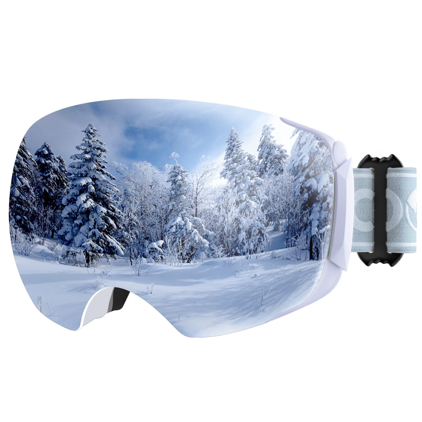 COOLOO Ski Goggles Men Women Teenagers Magnetic OTG Frameless Anti-Fog Protection with 100% UV Protection