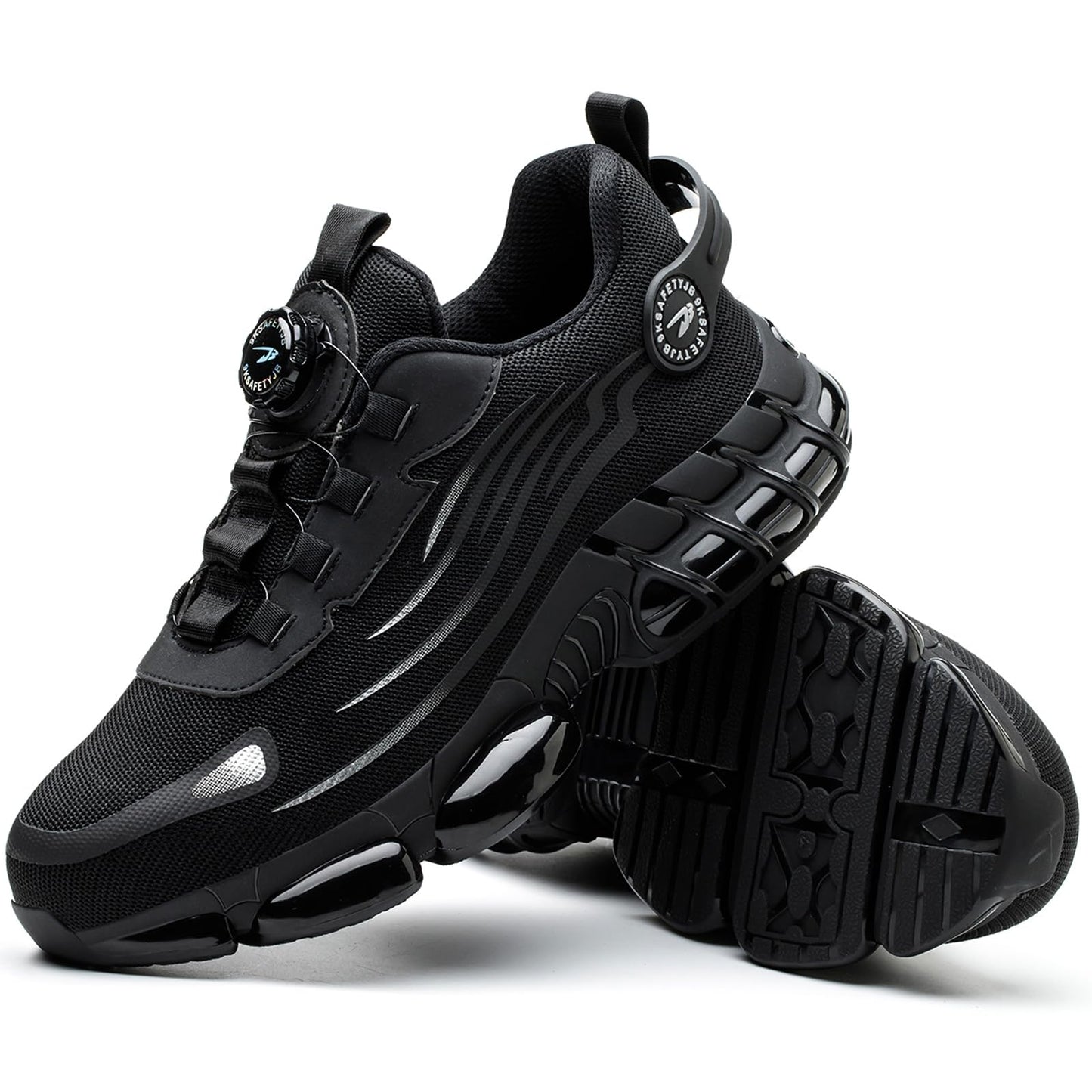 FOGOIN Sicherheitsschuhe Herren S3 Explorer 3.0 Sportliche Arbeitsschuhe Leicht Trends Drehknopf Anti-Smash und Anti-Punktur Arbeit Versicherung Schuhe Unisex