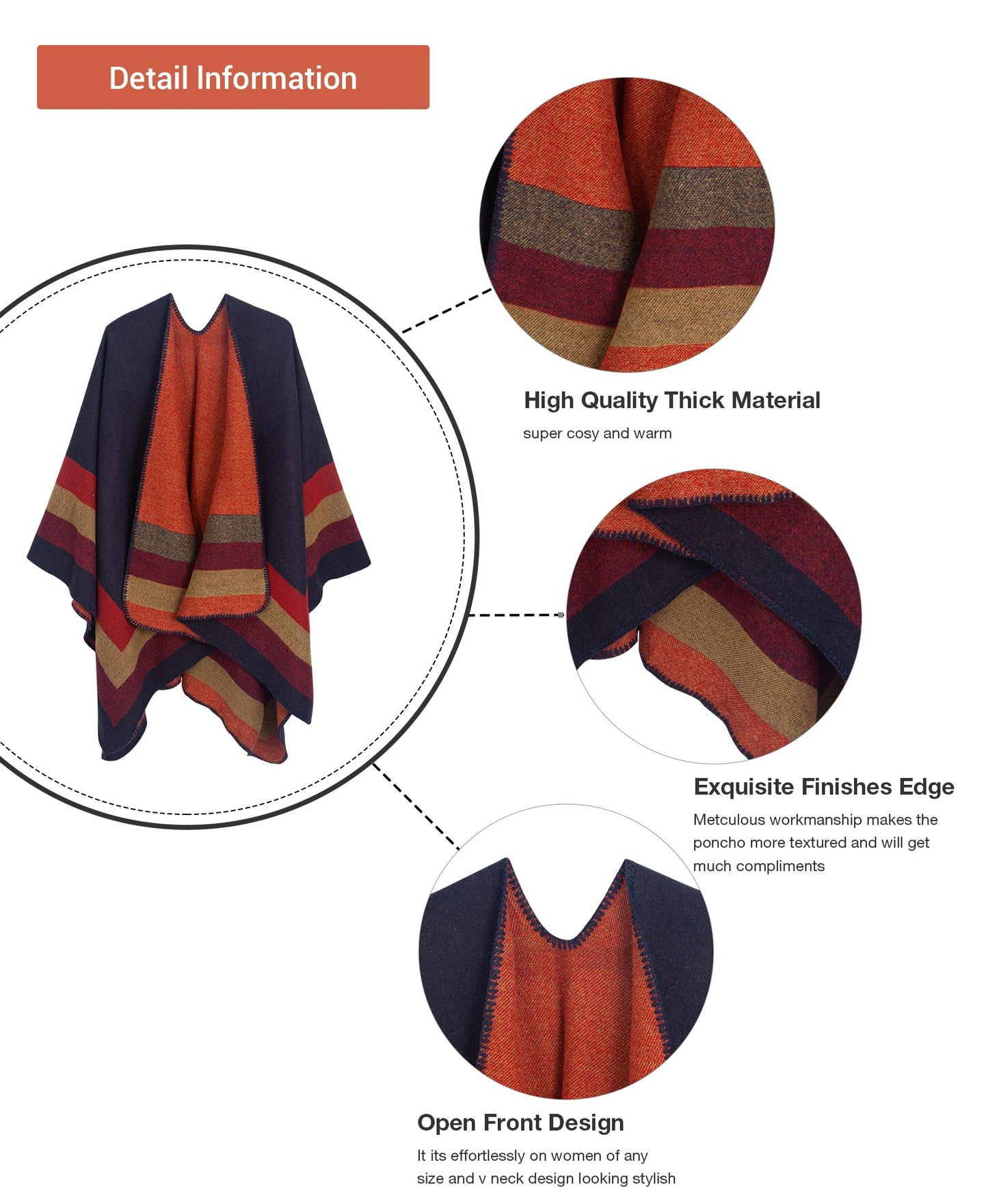 DiaryLook Damen Poncho Schal Winter Cardigan Übergroße Cape Elegant Poncho Für Frauen Umhang Damen Warm Geschenk Für Mutter