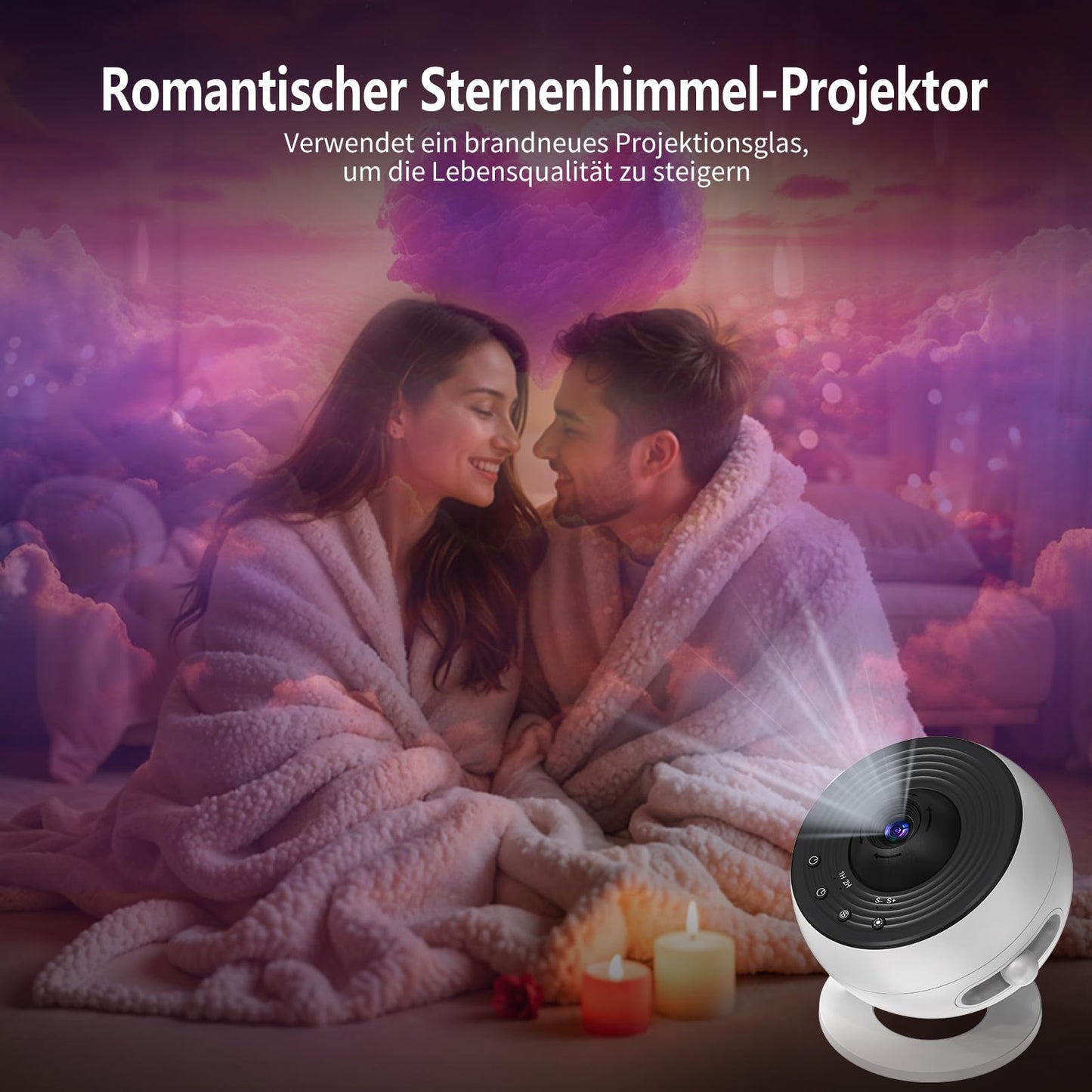 Upgrade Sternenhimmel Projektor, Home Planetarium-Projektor Lampe Sternenhimmel für Schlafzimmer Kinder Erwachsene mit 14 Planeten Discs, Nebel/Mond/Himmels Galaxy Projektor, Skylight Projector