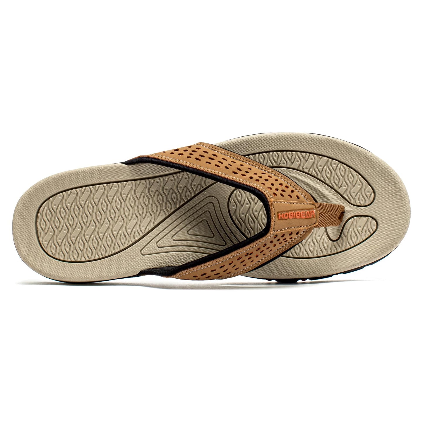 HOBIBEAR Herren Flip Flops Zehentrenner Arch Support Outdoor Sandalen Sommer Beach Surfen Sommerschuhe Rutschfest Hausschuhe Pantoletten