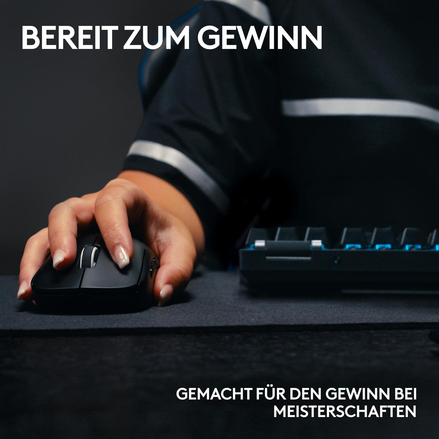 Logitech G PRO X SUPERLIGHT 2 LIGHTSPEED Kabellose Gaming-Maus, West Europa Verpackung, Lightweight, 60g, 8K-Abrufrate, 44K DPI, 5 programmierbare Tasten, USB-C, PC & Mac - Schwarz