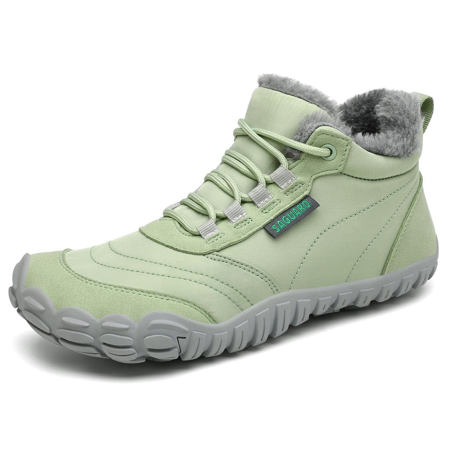 SAGUARO Winter Barfußschuhe Warm Gefüttert Winterschuhe für Damen Herren,EU Gr.36-48