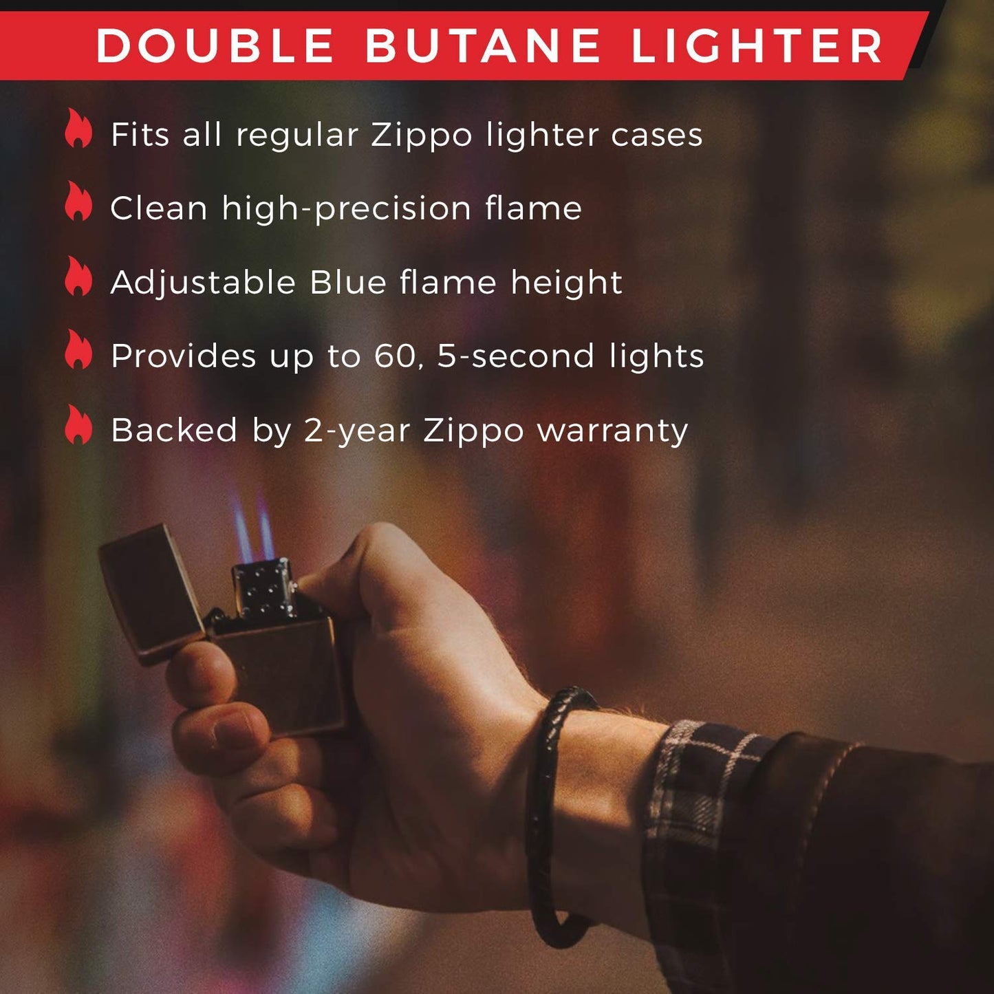Zippo,2006813,Butane AA8Gas Insert-DoubleFlame, Metall, Silber,6 cm