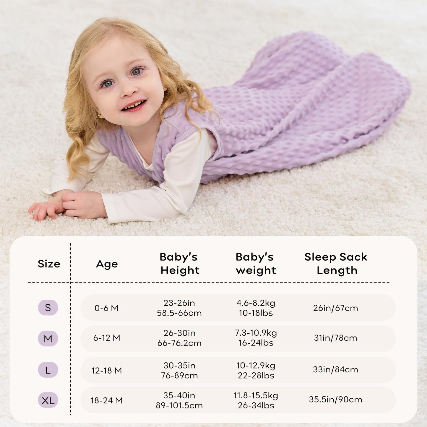 Unnivoll Schlafsack Baby 1.5 Tog Babyschlafsack 0-6 Monate 2er Pack Schlafsack Winter Herbst 67 cm für Jungen Mädchen Neugeborene Kaffee