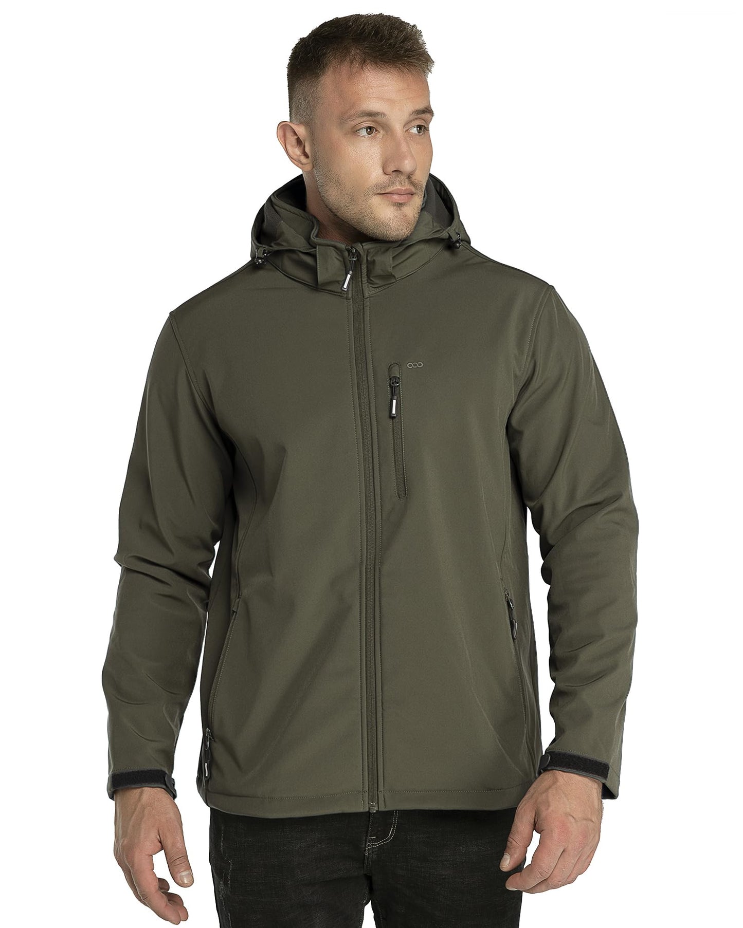 33,000ft Softshelljacke für Herren Wasserdicht Winterjacke Winddicht Warme Fleece Gefüttert Windbreaker Funktionsjacke Outdoorjacke für Wandern Fahrrad Camping