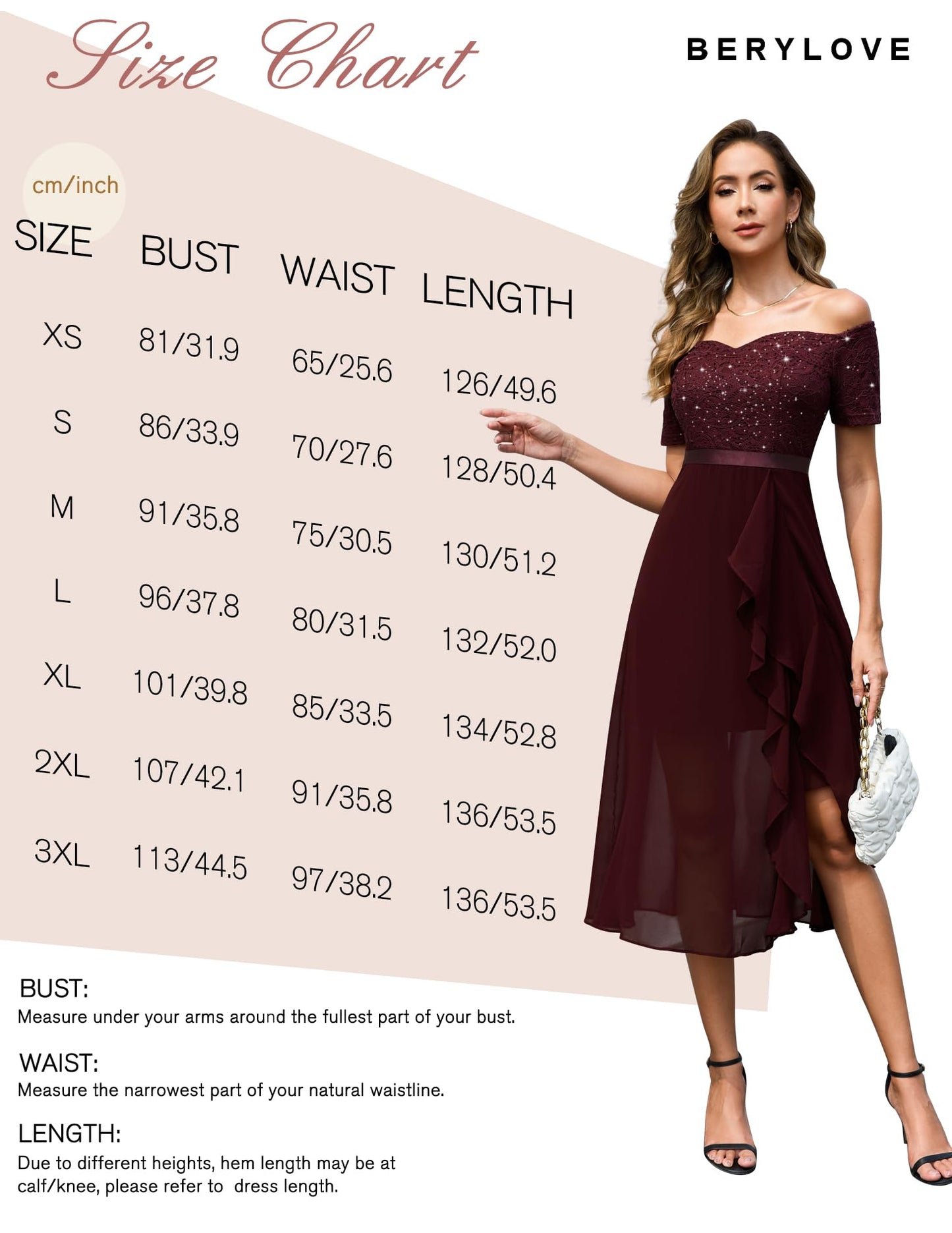 Berylove Abendkleid Damen Lang Glitzer Kleid Cocktailkleid Elegant für Hochzeit Off Shoulder Kleid Ballkleid