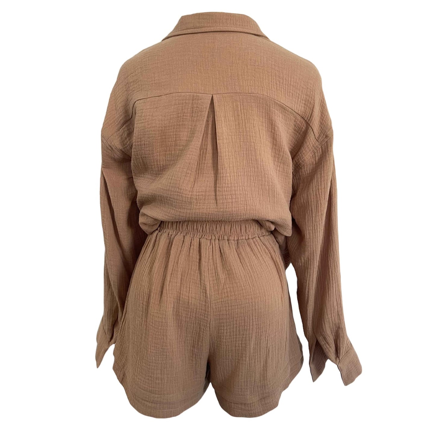 Geagodelia Damen Zweiteiler Elegant Hosenanzug Sommer Outfits Kleidung 2 Teiler Set Bluse Top + Shorts Y2k Aesthetic Clothes Loungewear Anzug