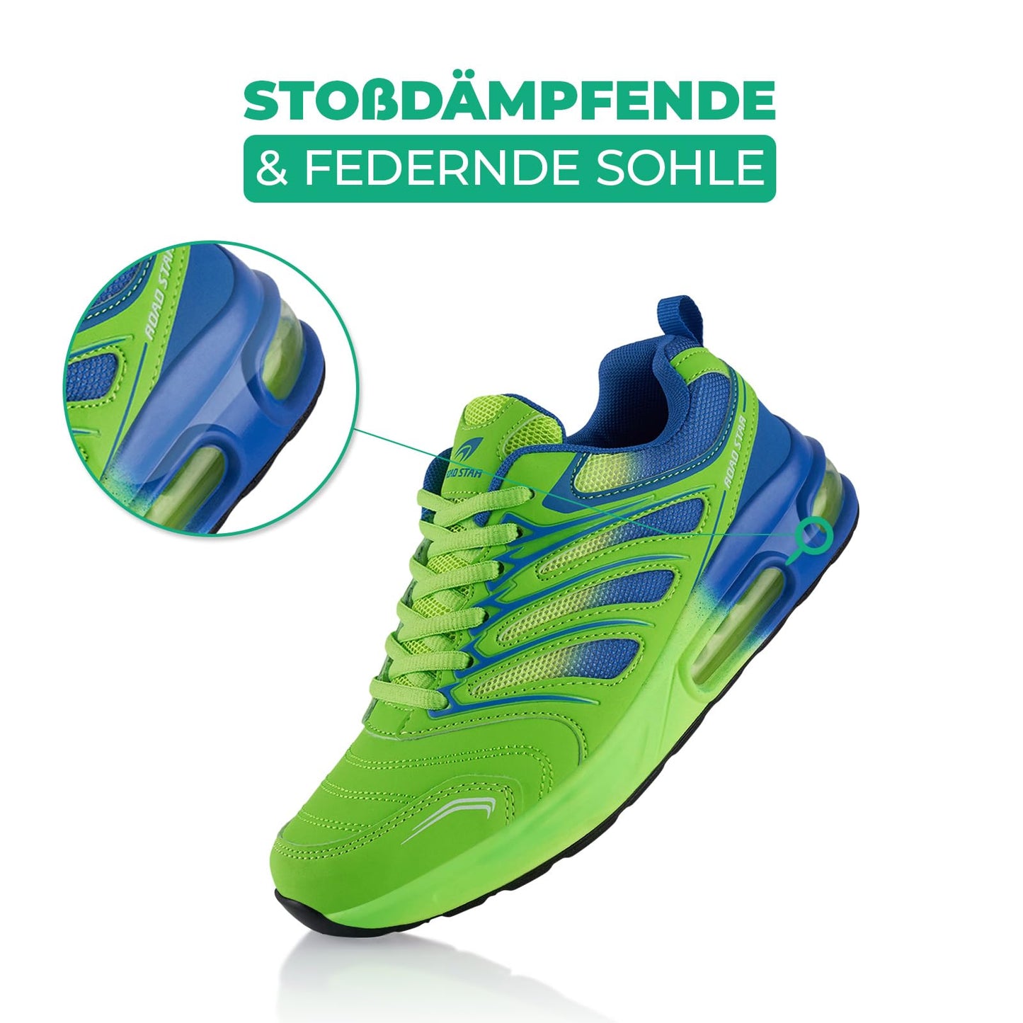 Fusskleidung® Damen Herren Sportschuhe Dämpfung Sneaker leichte Laufschuhe