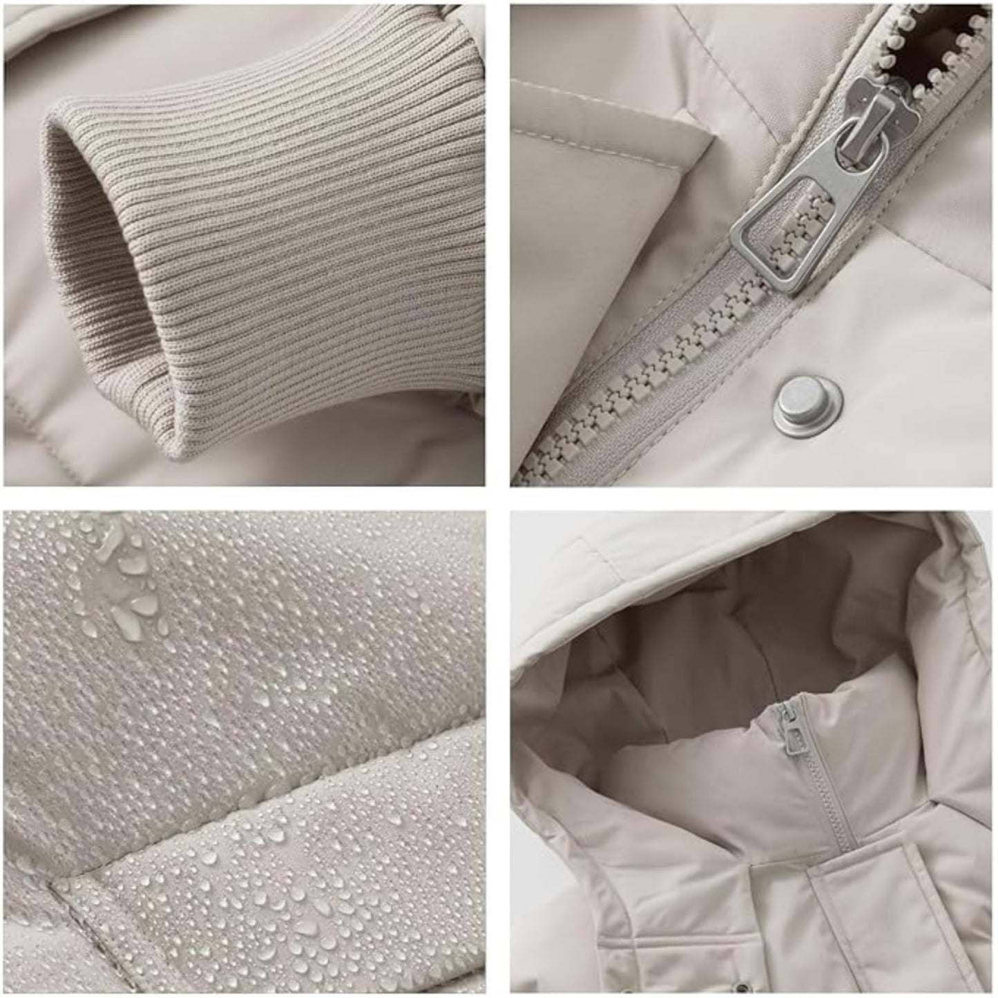 PUFFIT Women's Winter Coat with Hood Warm Waterproof Long Jacket Quilted Coat Female