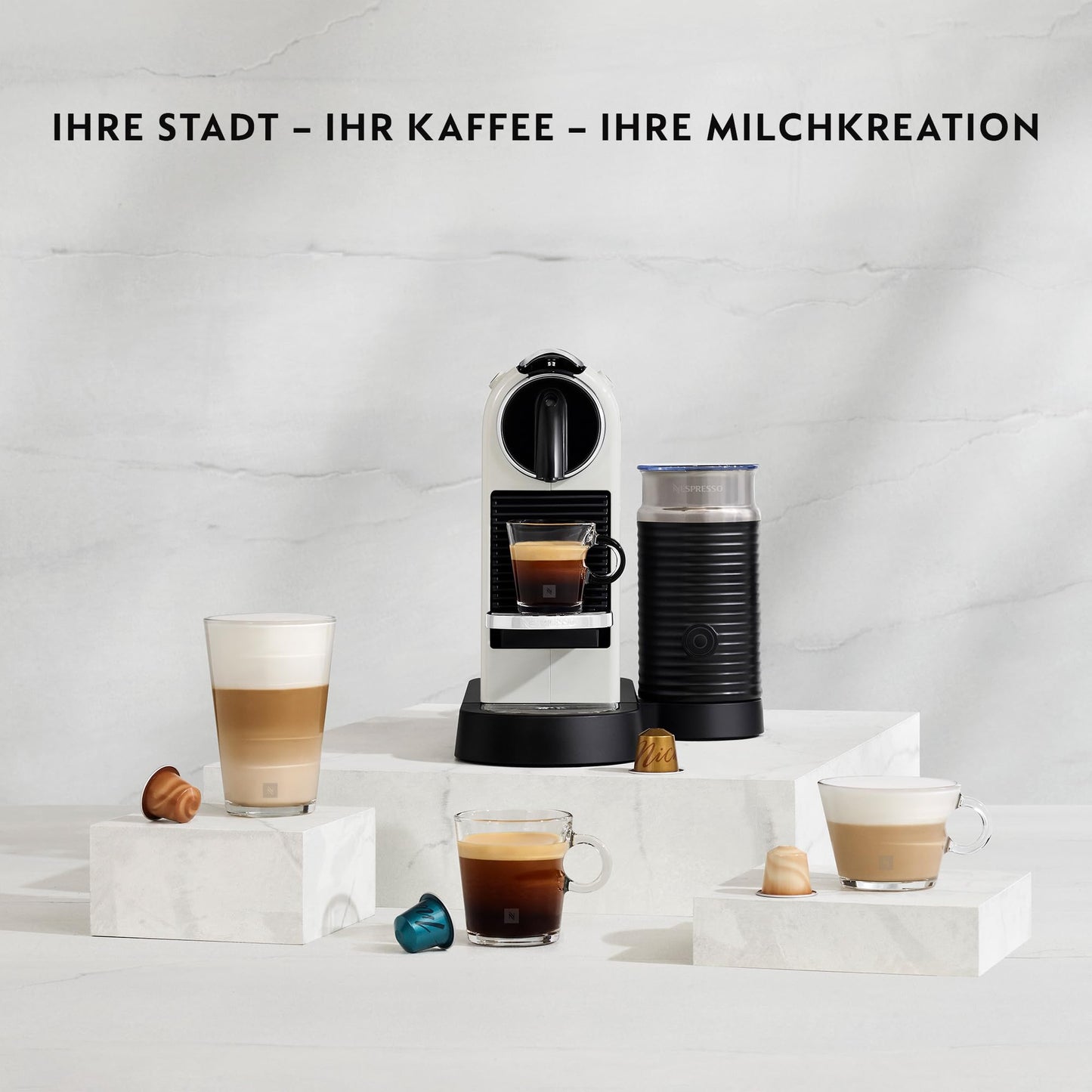 De'Longhi Nespresso Citiz EN167.B Espressomaschine Schwarz mit Hochdruckpumpe
