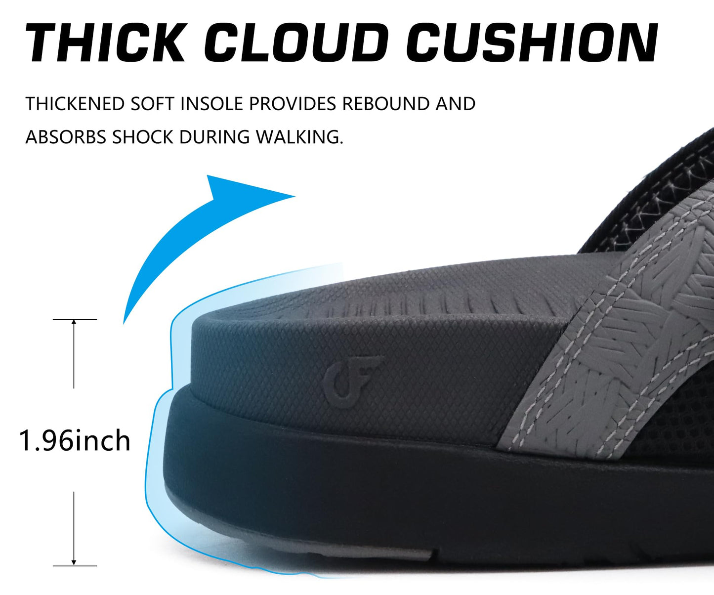 COFACE Sandalen Herren Zehentrenner Weiche Bequeme Flip Flops Arch Support Orthopädische Sommer Leder Sandalen für Herren Badelatschen Outdoor