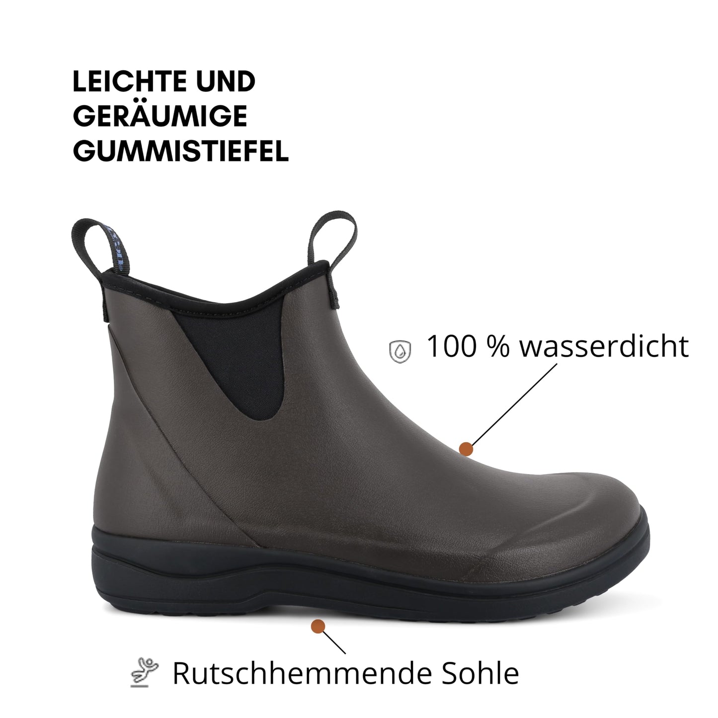 Green Comfort Gummistiefel Damen Halbhoch | Wasserdicht Gummistiefel Damen Kurz für Outdoor und Garten