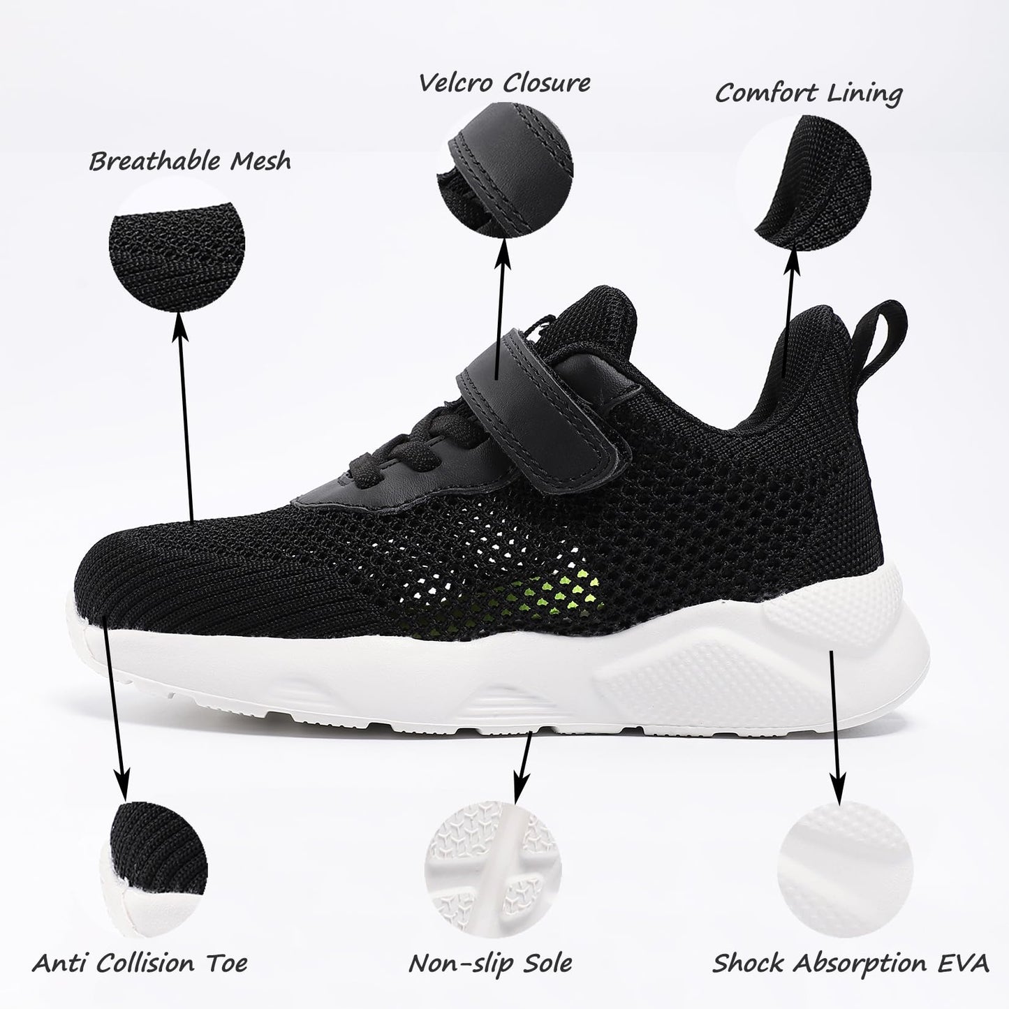 Yeeteepot Kinder Turnschuhe Jungen Mädchen Sportschuhe Atmungsaktiv Laufschuhe Leichte Hallenschuhe rutschfest Sneaker Freizeit Tennisschuhe Fitnessschuhe