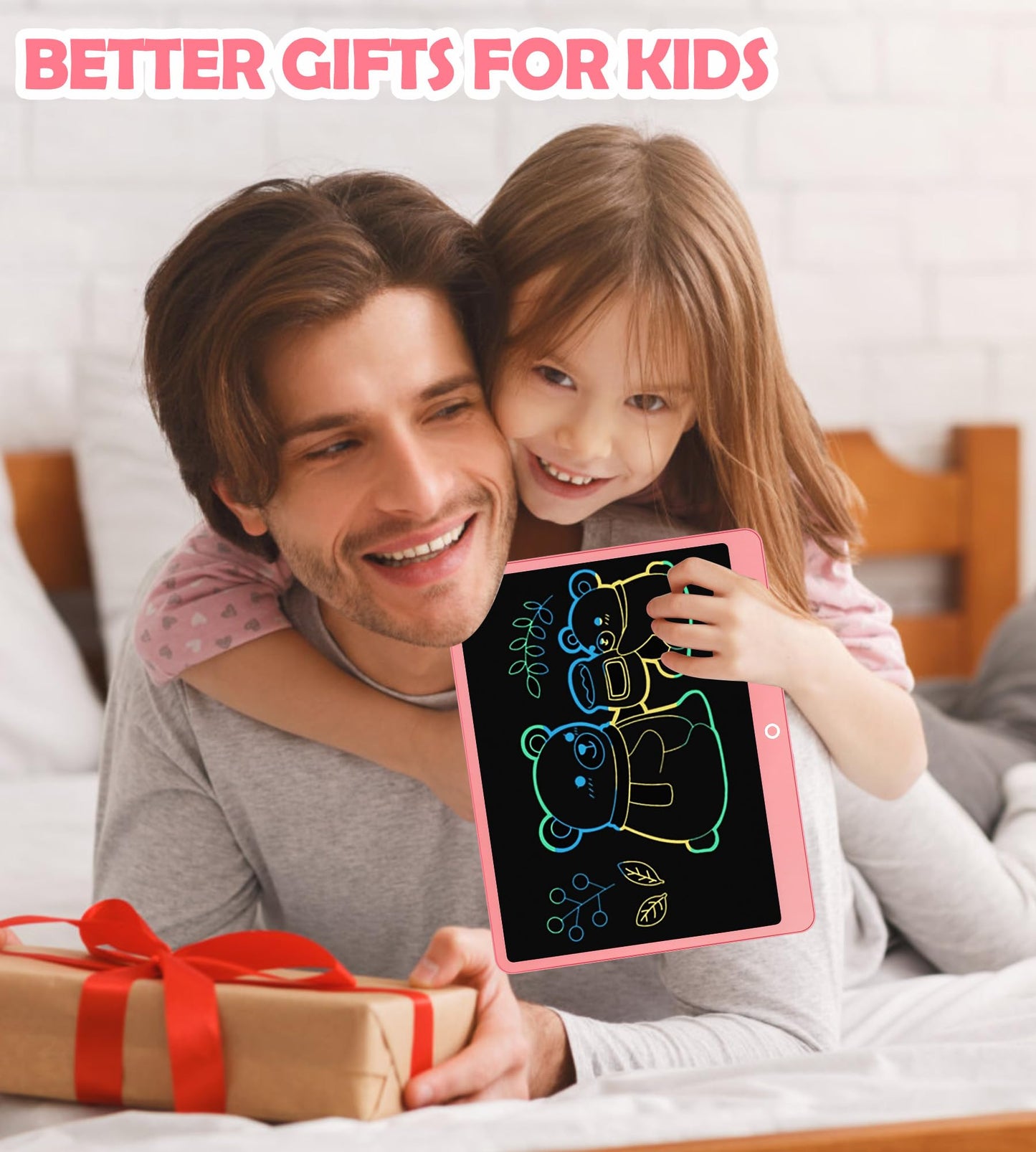 Colourful LCD Writing Board Children 16 Inch Painting Board Magic Board Digital Drawing Writing Tablet Electronic Graphic Tablet 3-12 Year Old Girls Boys Children's Toy Gifts