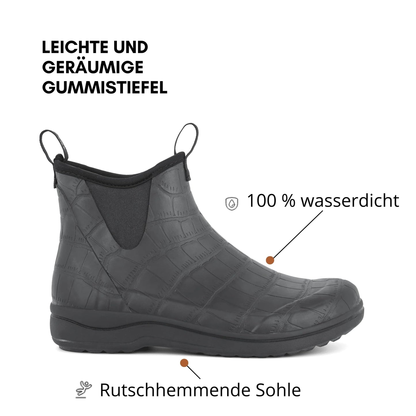 Green Comfort Gummistiefel Damen Halbhoch | Wasserdicht Gummistiefel Damen Kurz für Outdoor und Garten