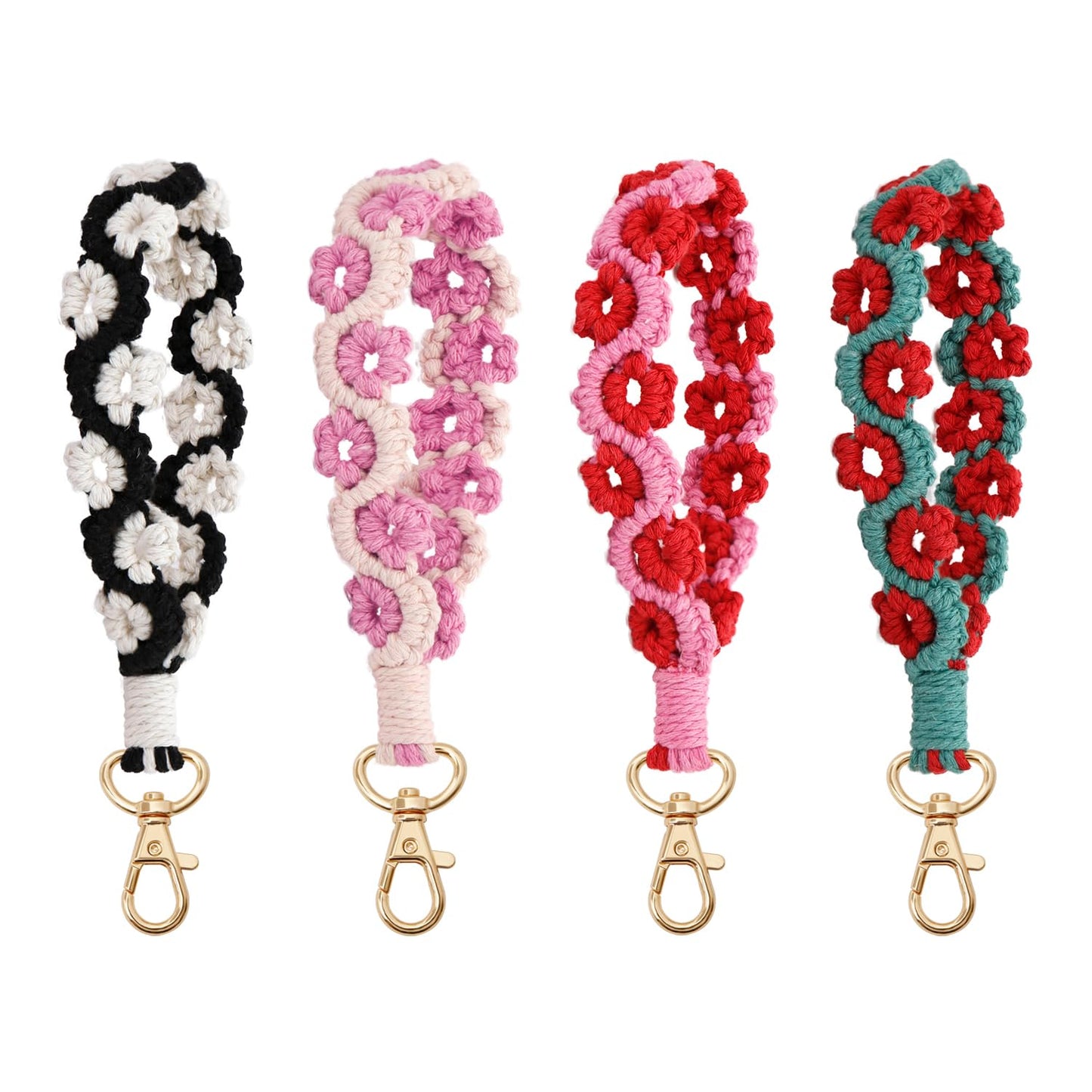 AOKSUNOVA Key Ring Band Macrame Lanyard Short Key Pendant Girls Gift for Women