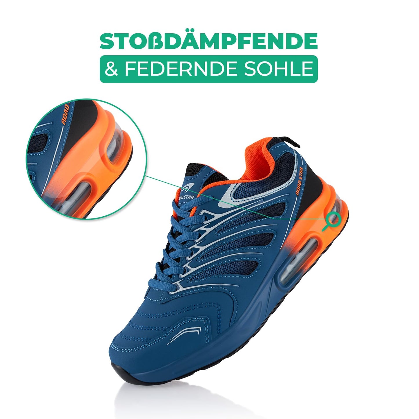 Fusskleidung® Damen Herren Sportschuhe Dämpfung Sneaker leichte Laufschuhe