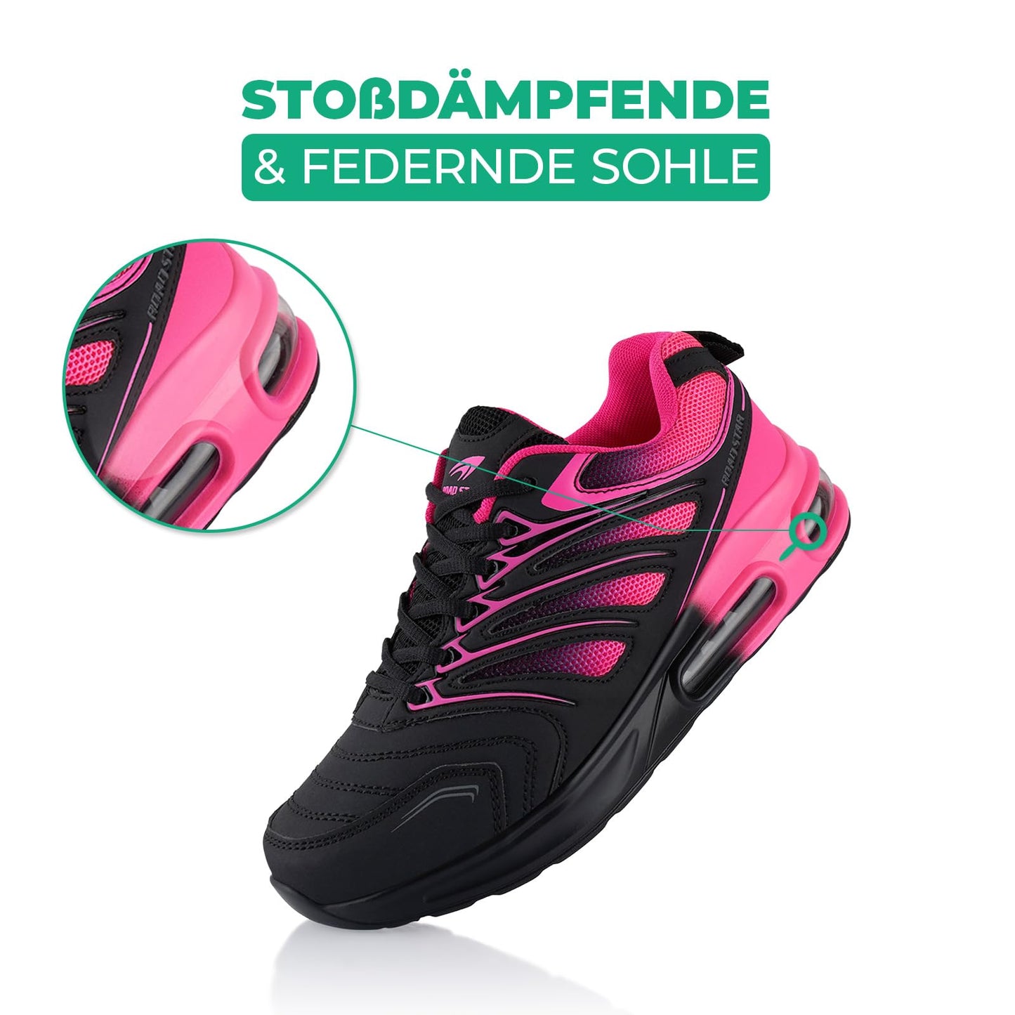 Fusskleidung® Damen Herren Sportschuhe Dämpfung Sneaker leichte Laufschuhe