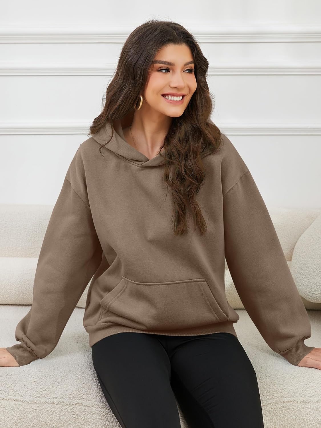 Tincini Hoodie Women's Oversize Pullover Winter Long Sleeve Fleece Hoodie Lined Jumper Sweatshirt with Hoodie Casual Hoodie with Hood