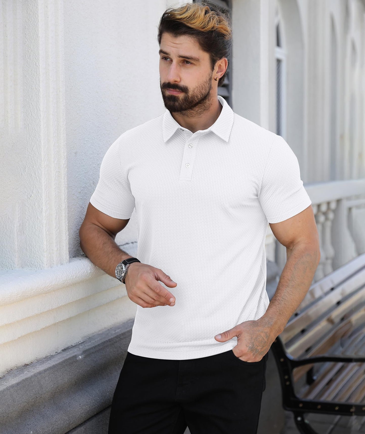 SwissWell Poloshirt Herren Kurzarm Golf Tennis Polo Shirts Männer Sommer Polohemd Atmungsaktiv T-Shirt für Herren
