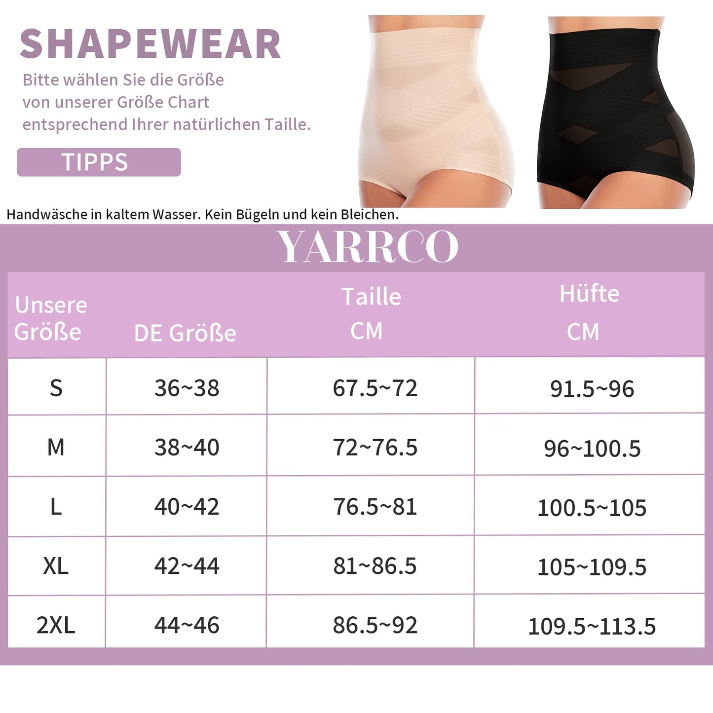 YARRCO Bauchweg Unterhose Damen Miederslips Shapewear Miederhose Hohe Taille Body Shaper Unterwäsche