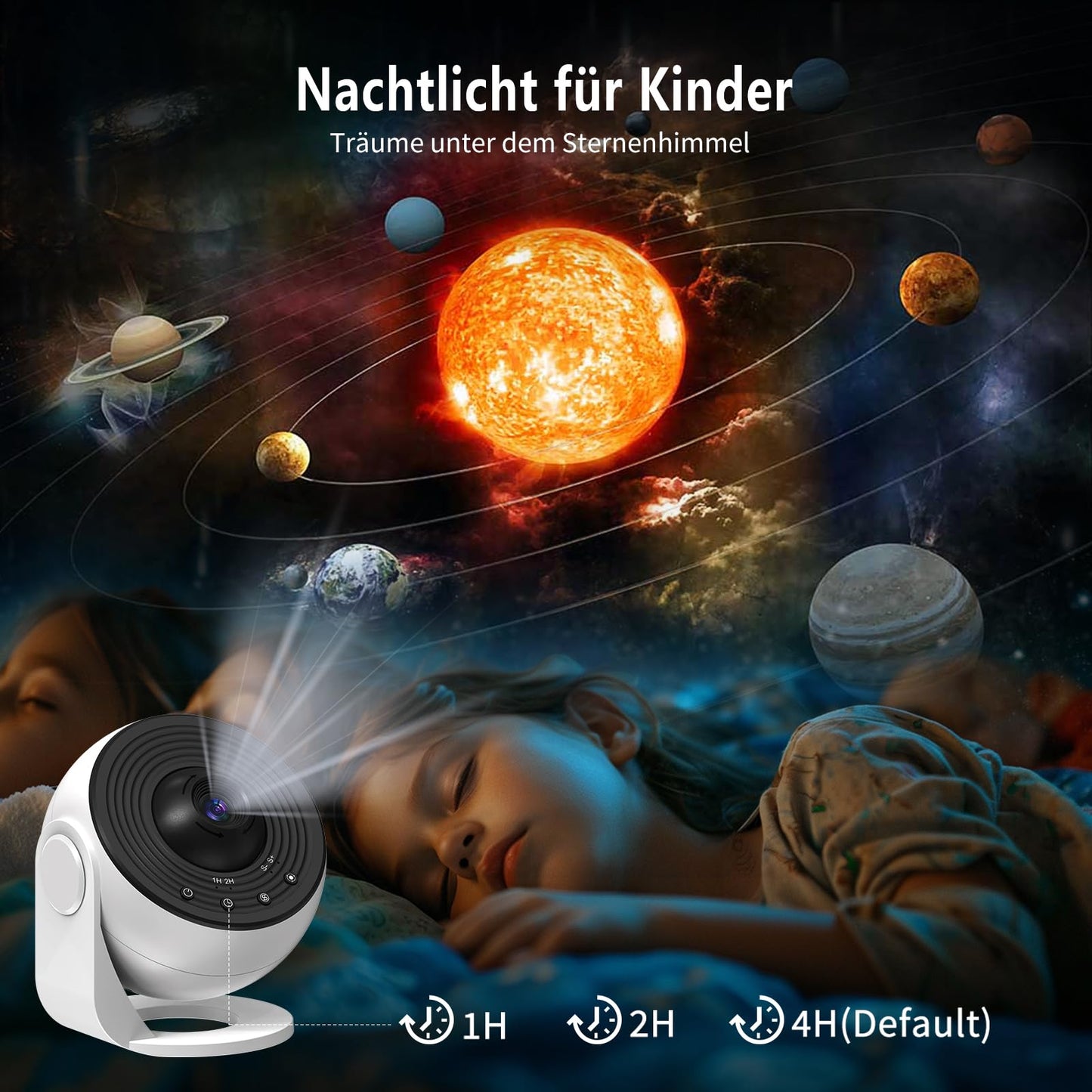 Upgrade Sternenhimmel Projektor, Home Planetarium-Projektor Lampe Sternenhimmel für Schlafzimmer Kinder Erwachsene mit 14 Planeten Discs, Nebel/Mond/Himmels Galaxy Projektor, Skylight Projector