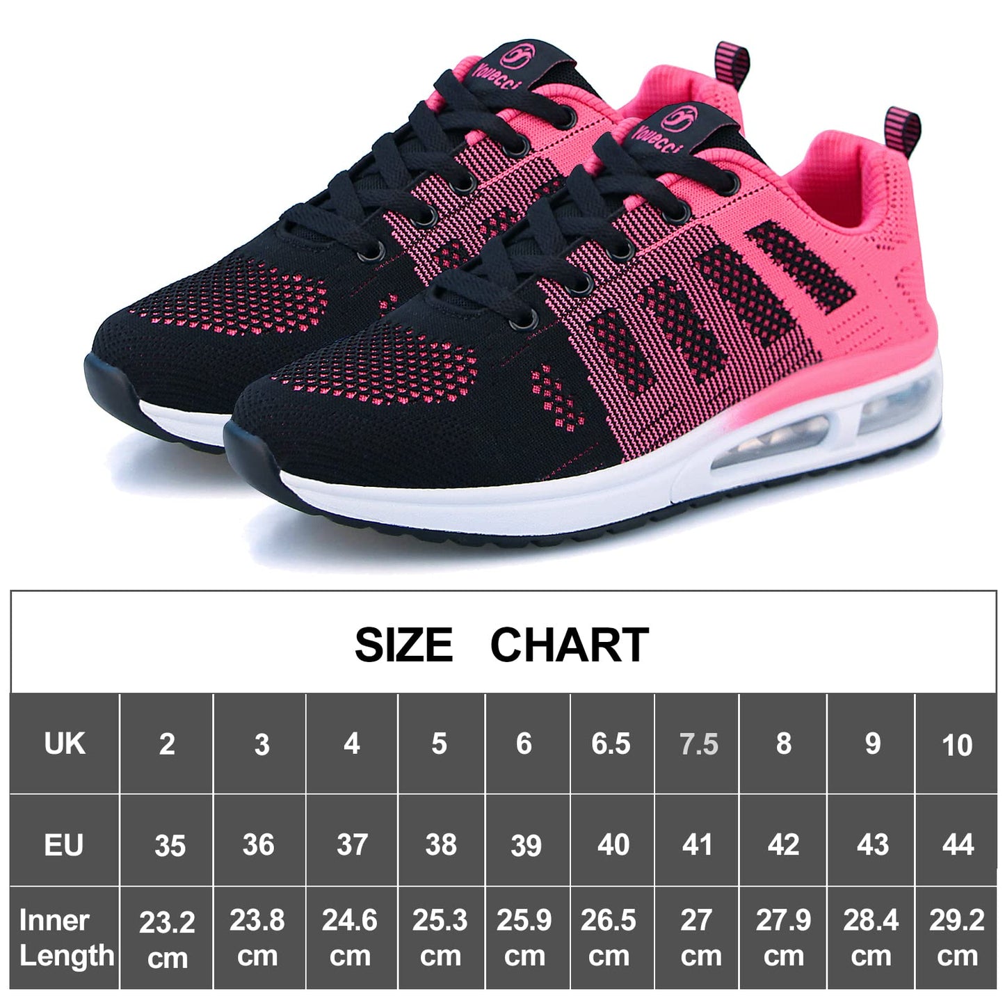 ANBIWANGLUO Damen Turnschuhe Sportliche Laufschuhe Schnürschuhe Atmungsaktive Outdoor Cross Trainer zum Joggen