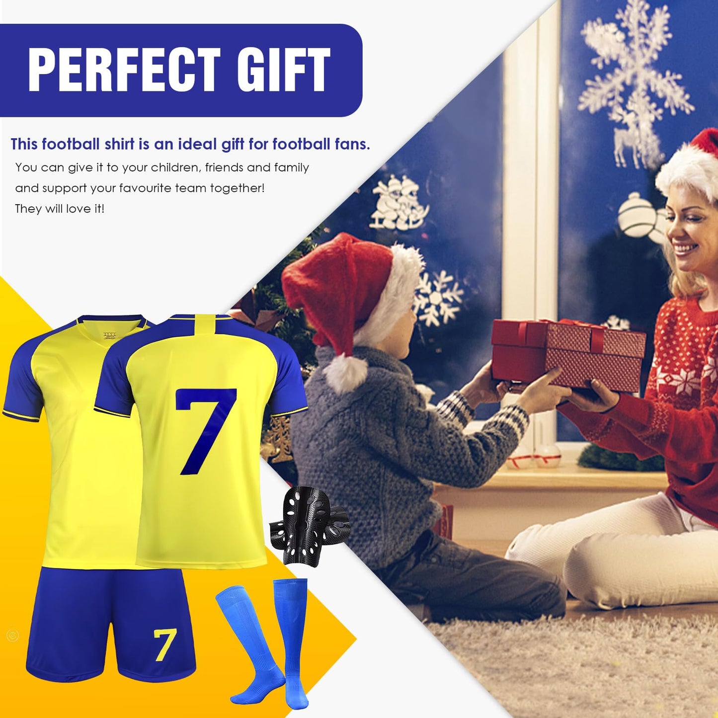Sternstunde Trikot Sets Kinder, Hause/Auswärts Fußballtrikot für Kinder,Herren Jungen Fussball Jersey Football Trikots, Sportshirt Junge Football Training Tshirts Shorts und Socken Anzug