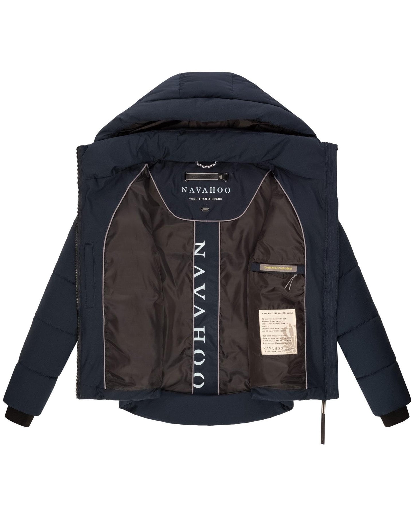 Navahoo Damen Winterjacke (XS-XXL) - Wasserabweisend, hochstehender und gefütterter Kragen, große Kapuze, Steppjacke, Warme Jacke Frauen - N004