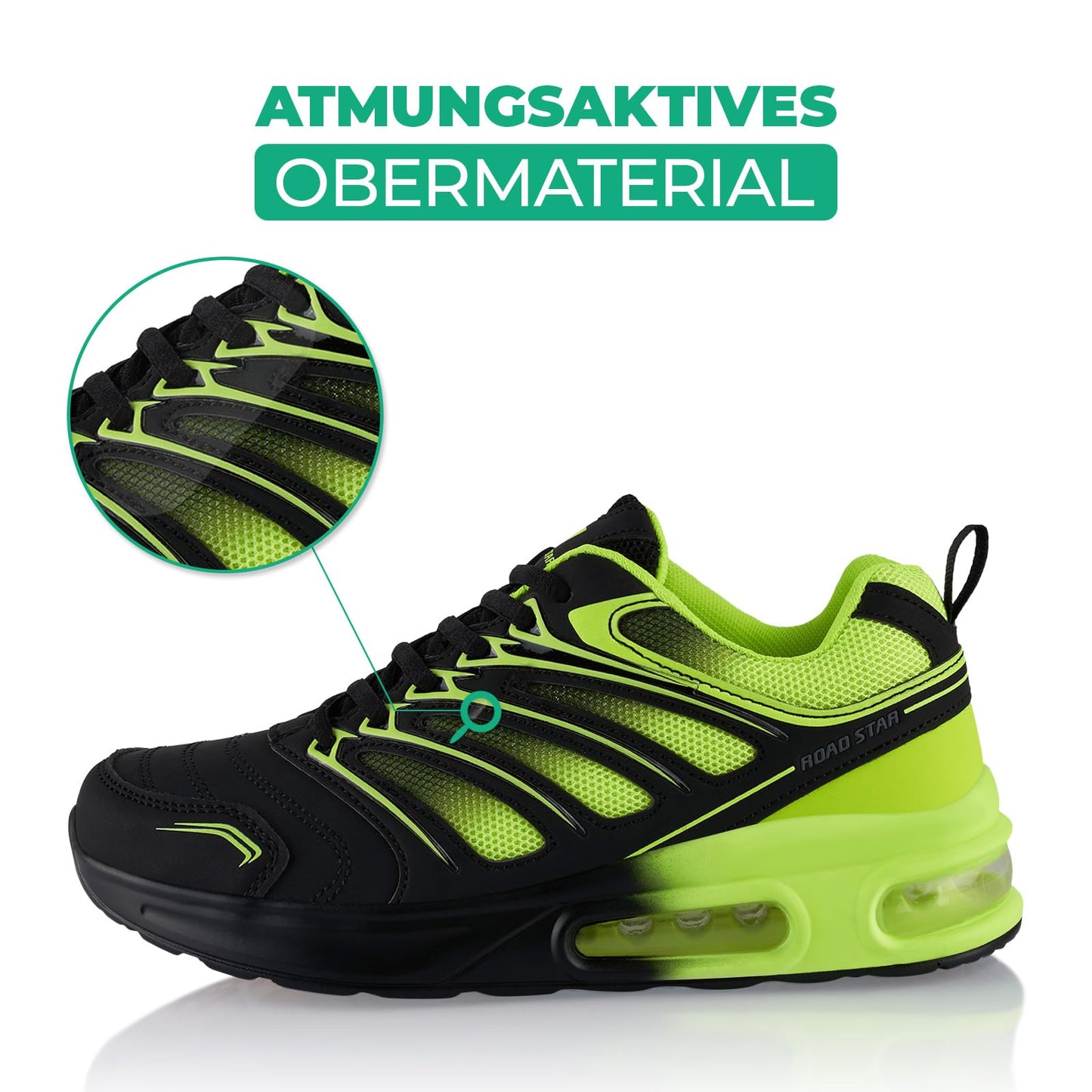 Fusskleidung® Damen Herren Sportschuhe Dämpfung Sneaker leichte Laufschuhe