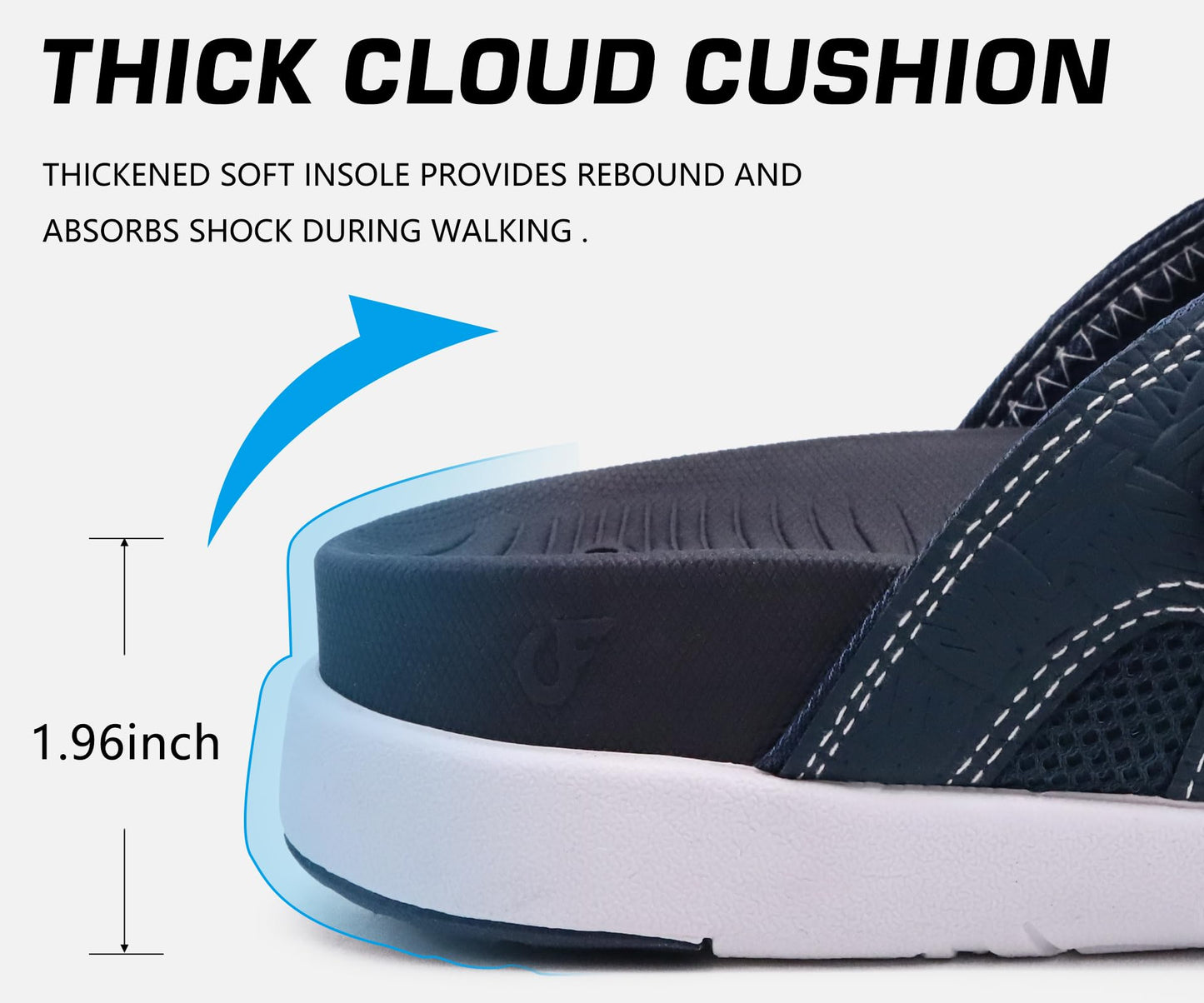 COFACE Sandalen Herren Zehentrenner Weiche Bequeme Flip Flops Arch Support Orthopädische Sommer Leder Sandalen für Herren Badelatschen Outdoor