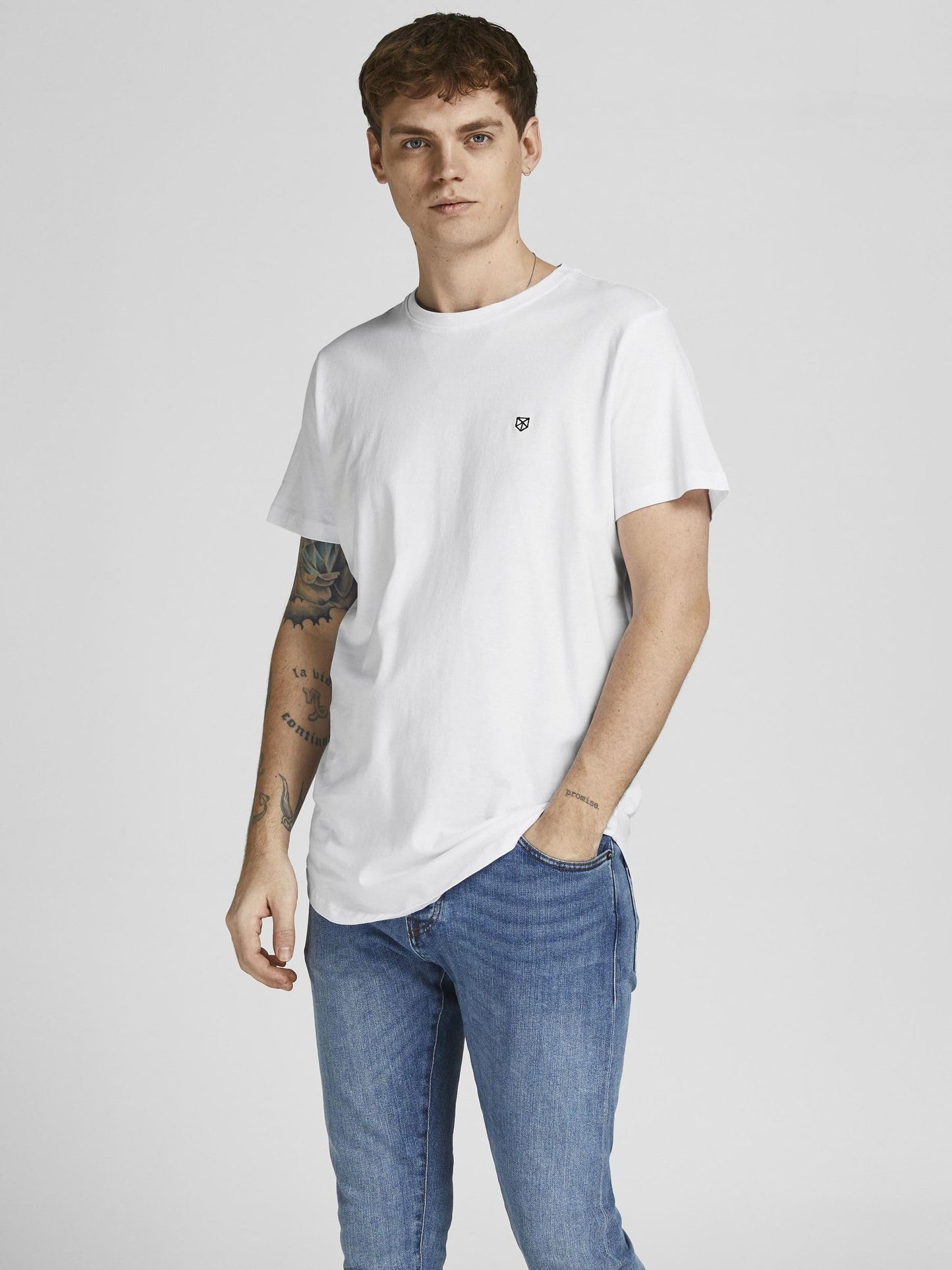 JACK & JONES Herren Rundhals T-Shirt JPRBLABRODY - Regular Fit 5er Pack XS S M L XL XXL 100% Baumwolle